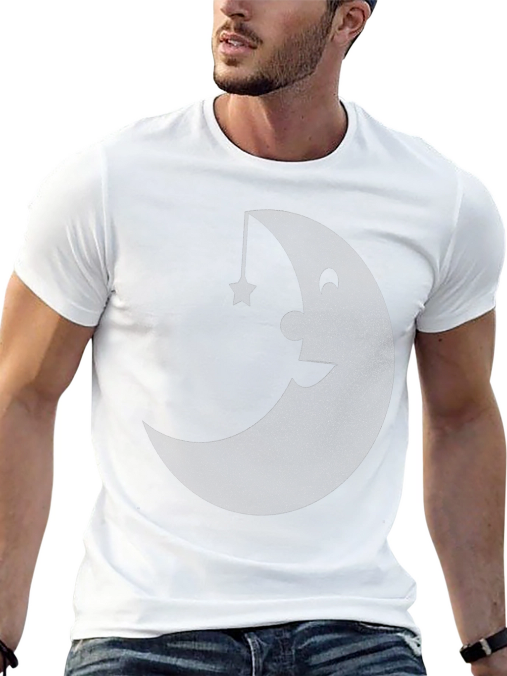Moon and Star Graphic T-Shirt