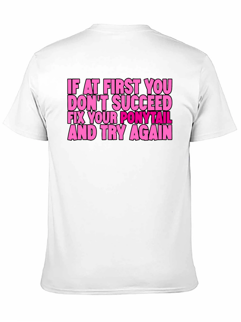 Funny Ponytail Fix T-Shirt - Black
