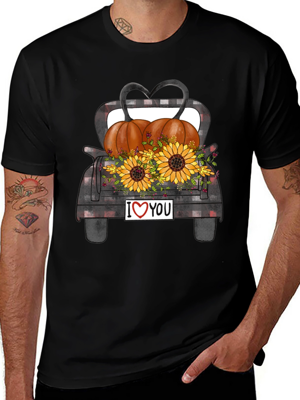 Autumn Harvest Truck Graphic T-Shirt