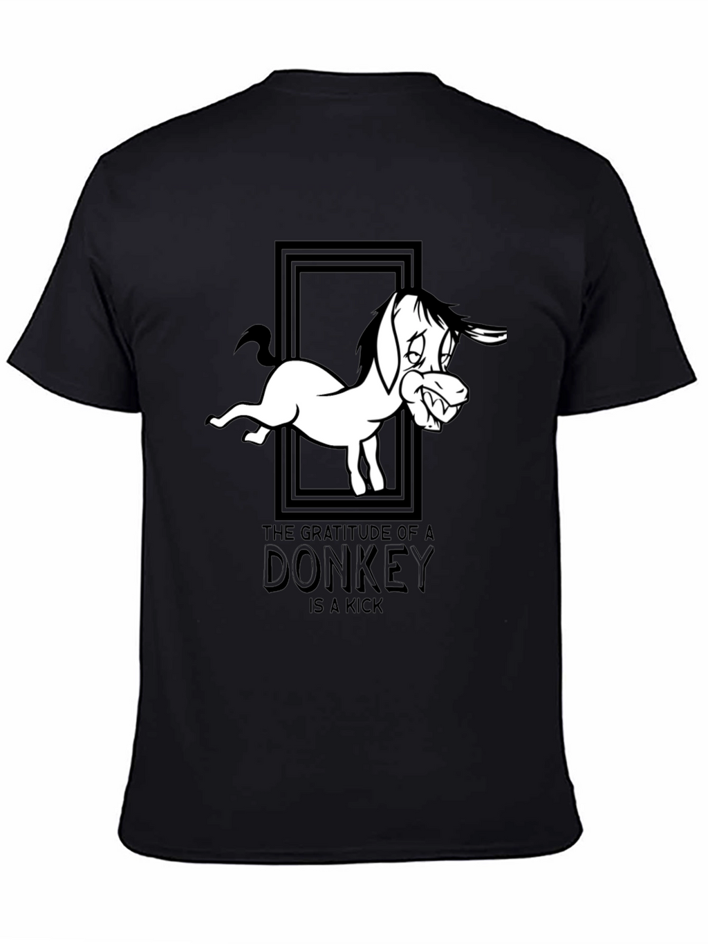 Gratitude of a Donkey Graphic Tee - Black