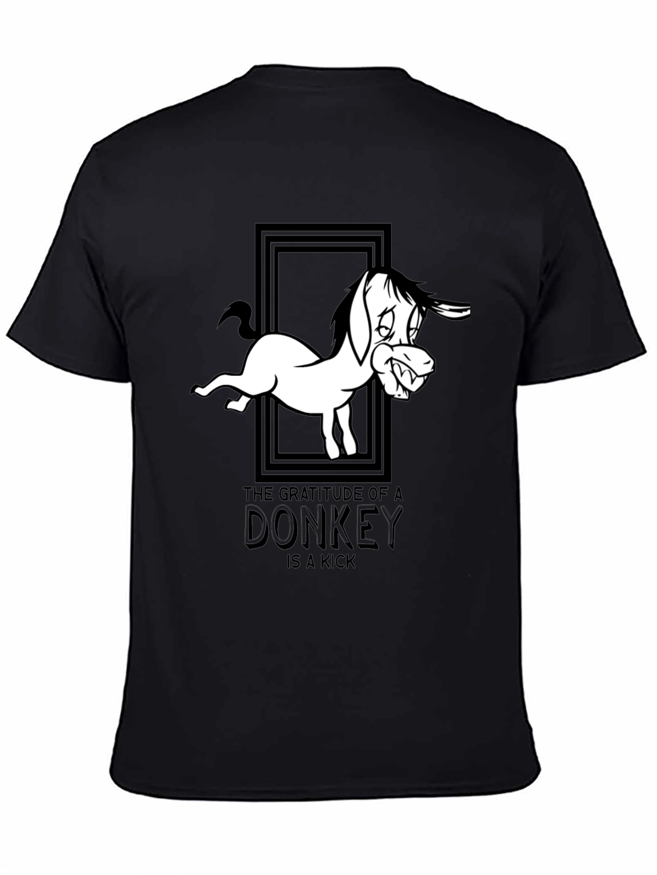Gratitude of a Donkey Graphic Tee - Black