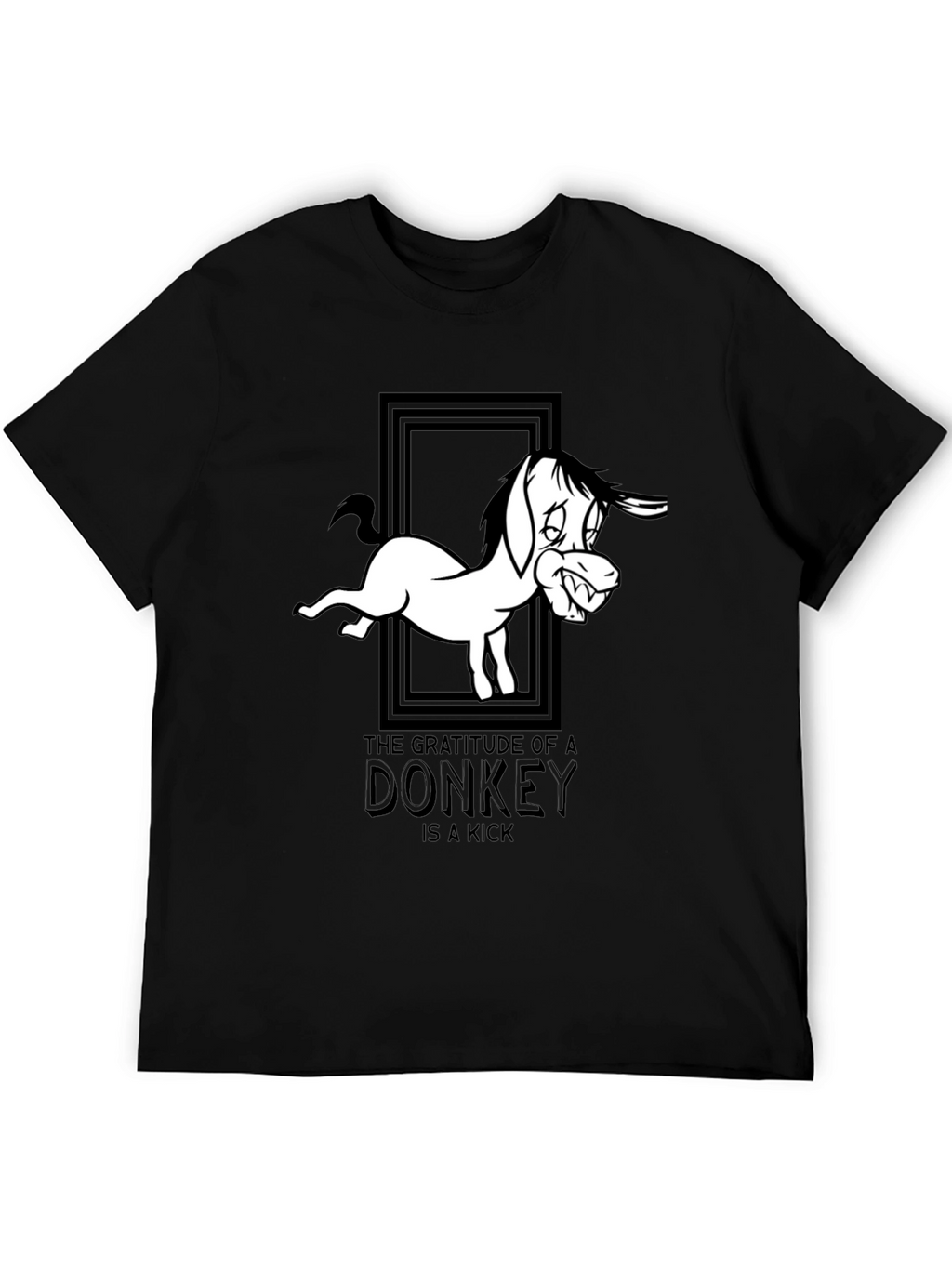 Gratitude of a Donkey Graphic Tee - Black