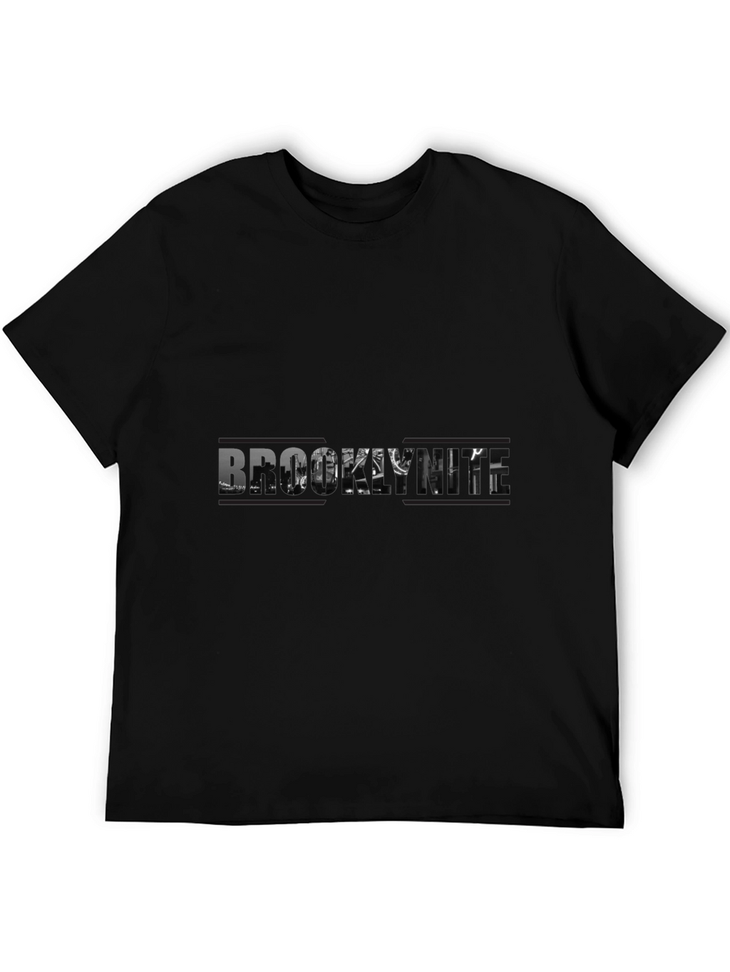 Brooklyn Skyline Graphic Black T-Shirt