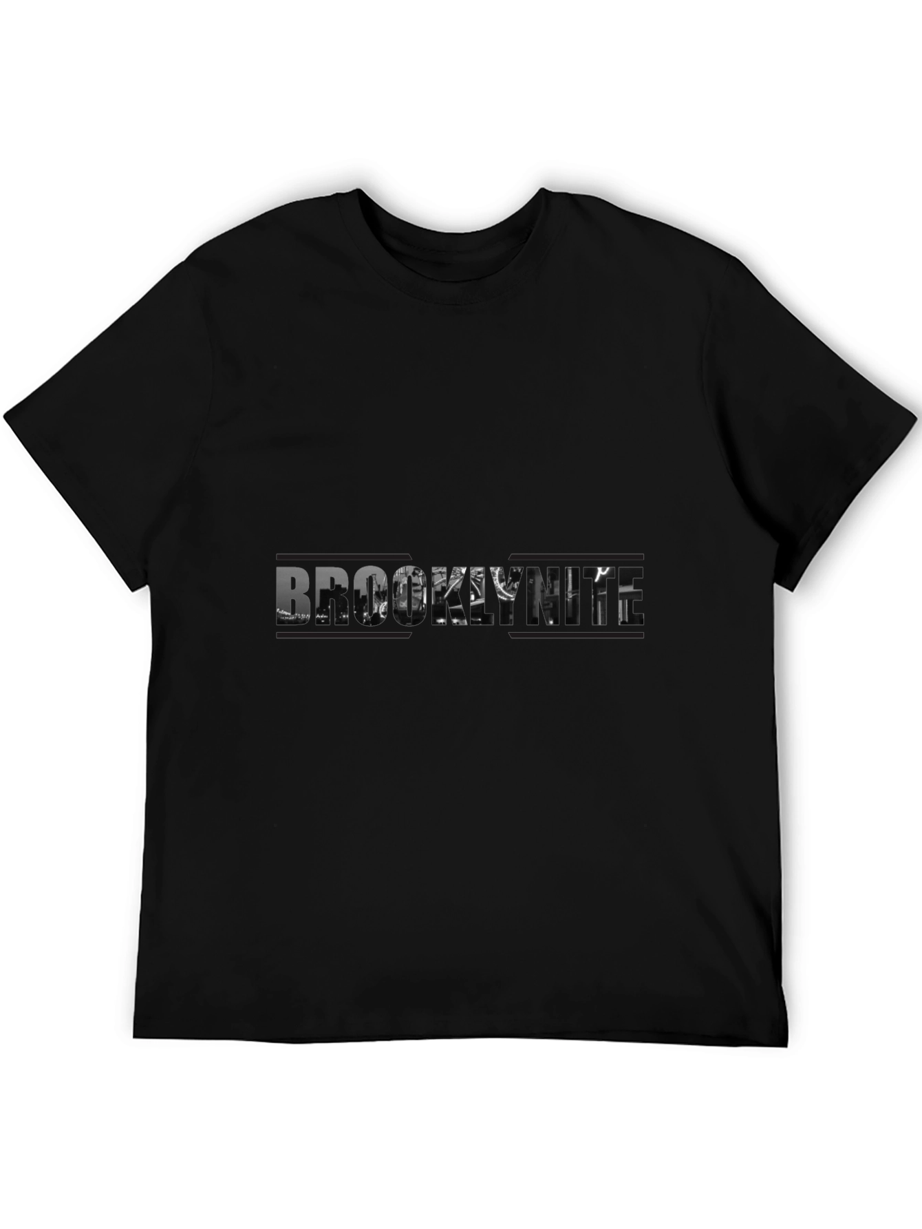 Brooklyn Skyline Graphic Black T-Shirt