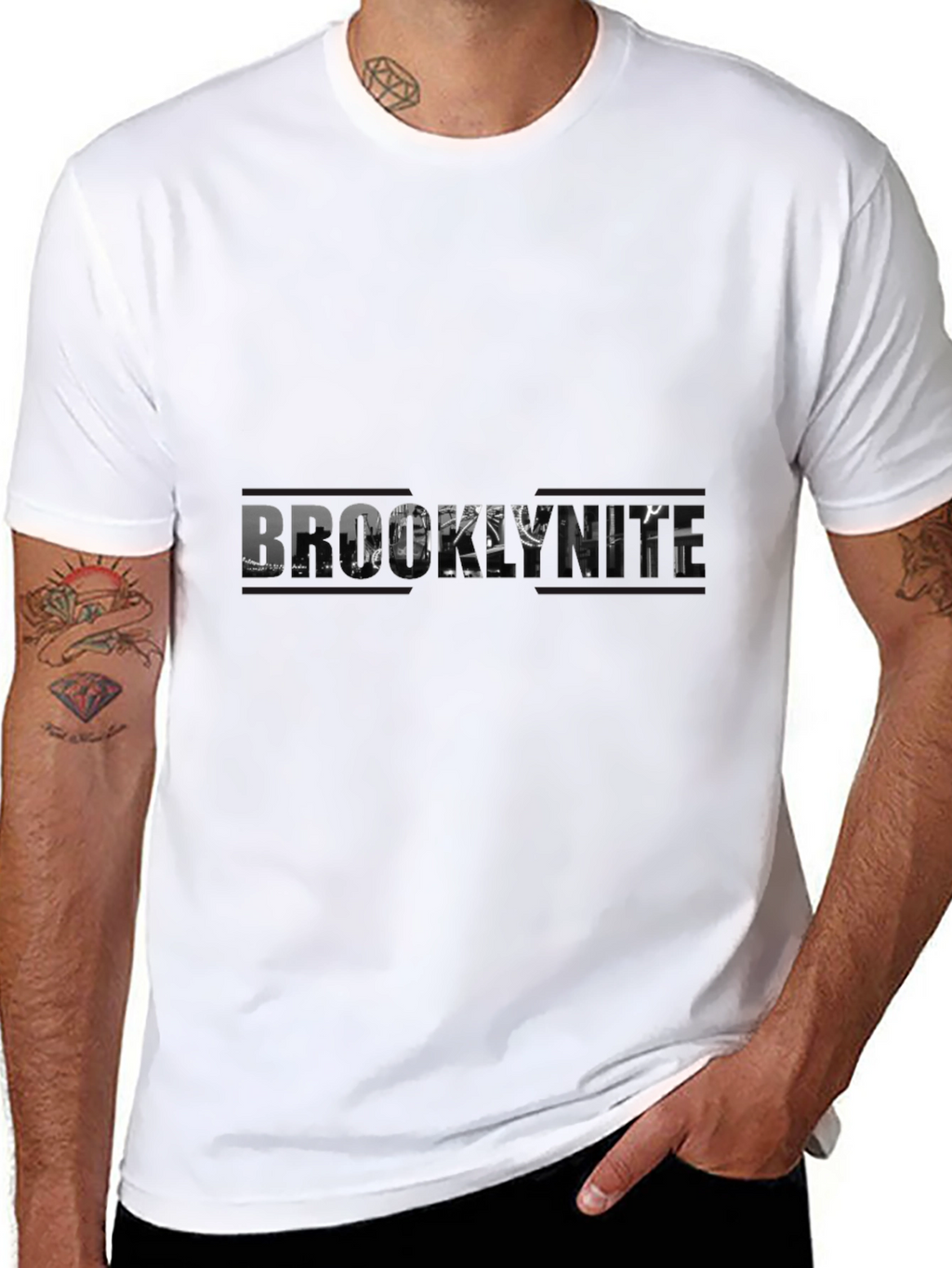 Brooklyn Skyline Graphic Black T-Shirt