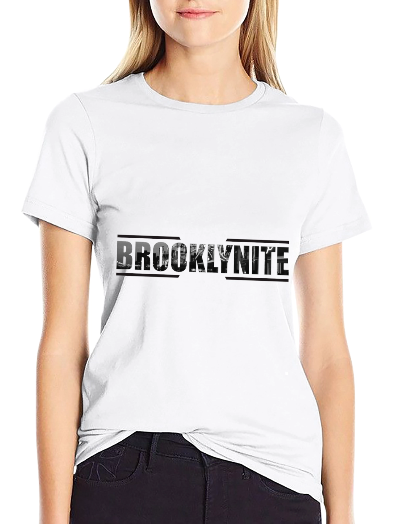 Brooklyn Skyline Graphic Black T-Shirt
