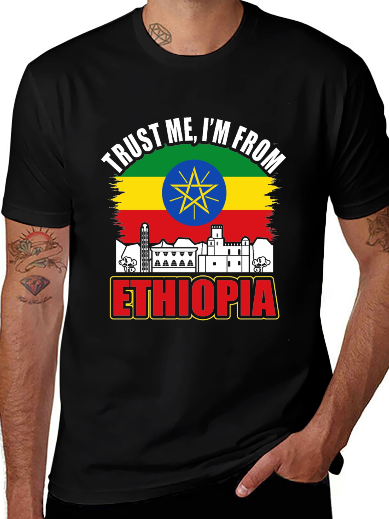 Ethiopia Pride T-Shirt - Trust Me Im From Ethiopia Tee