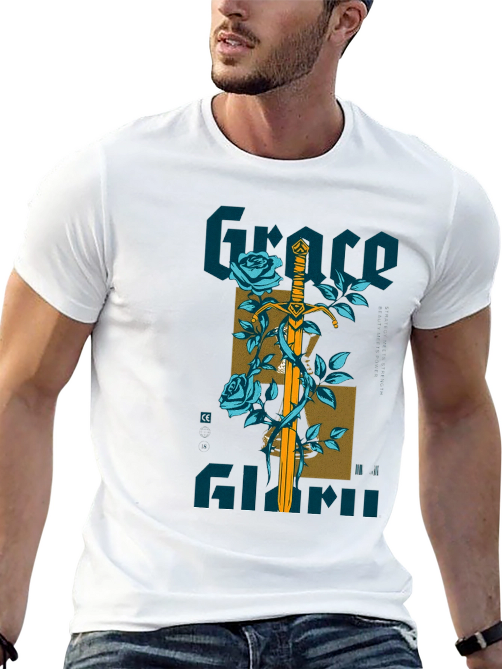 Grace Sword Graphic Tee - Mens Black T-Shirt