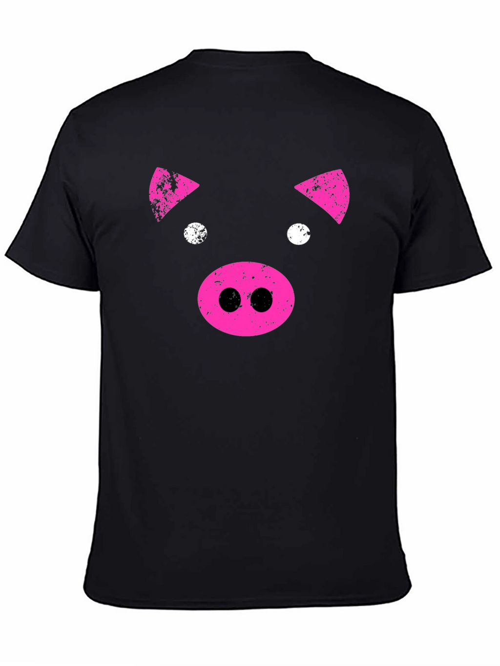 Pink Pig Graphic Tee - Black Casual T-Shirt
