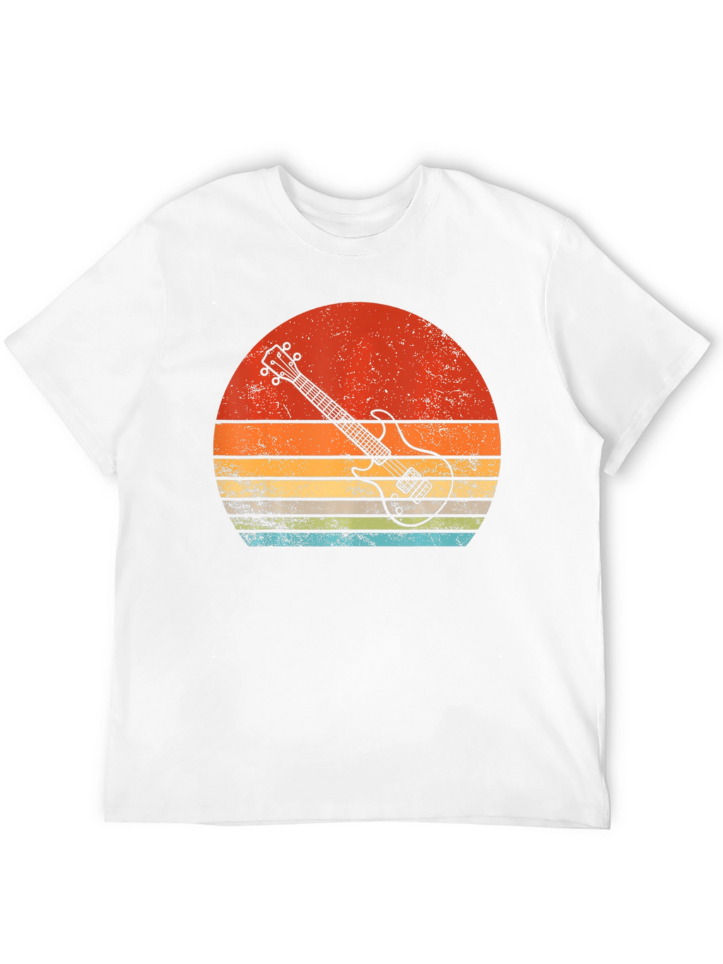 Retro Guitar Sunset Graphic Tee