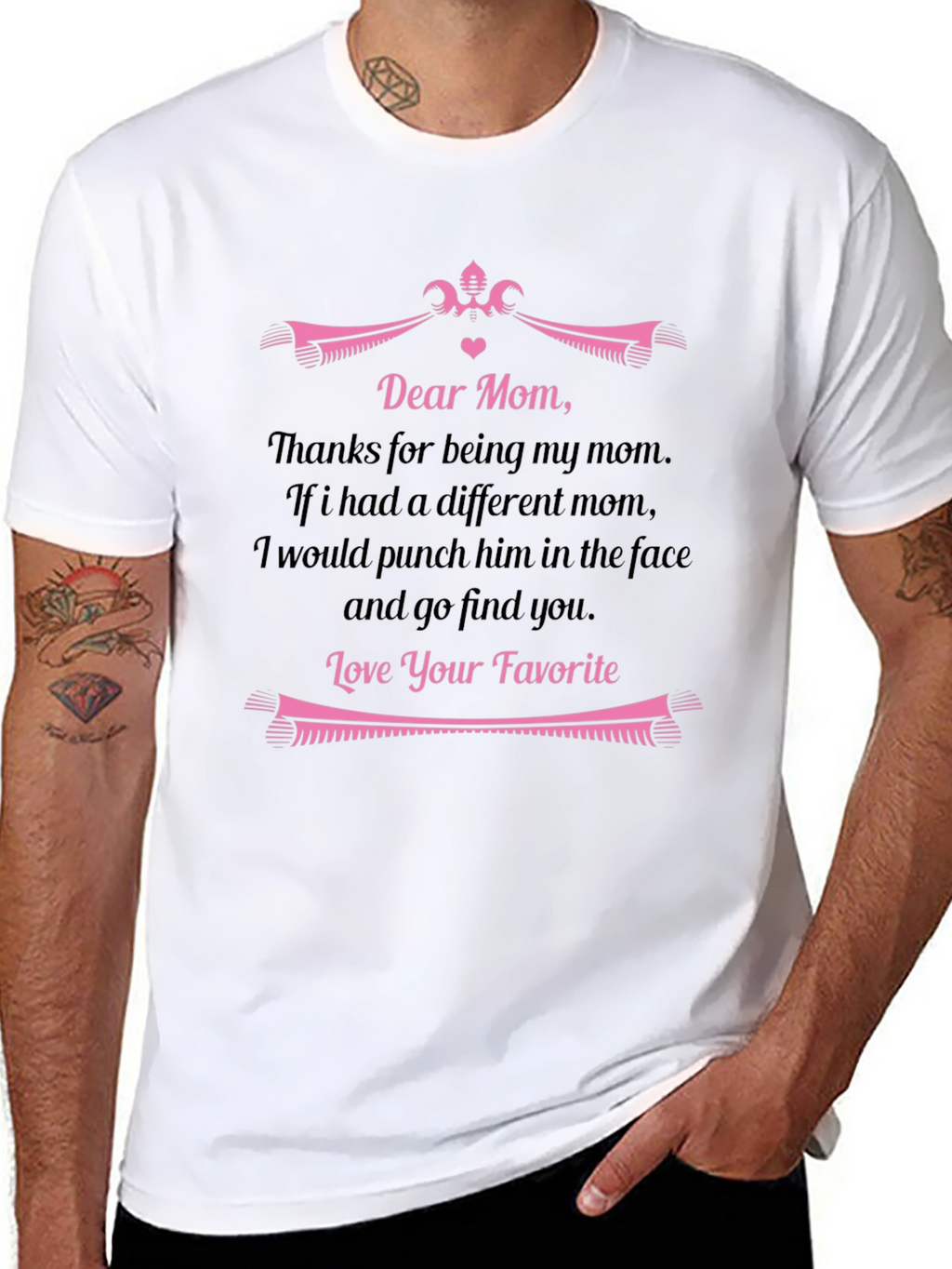 Dear Mom Funny Graphic T-Shirt