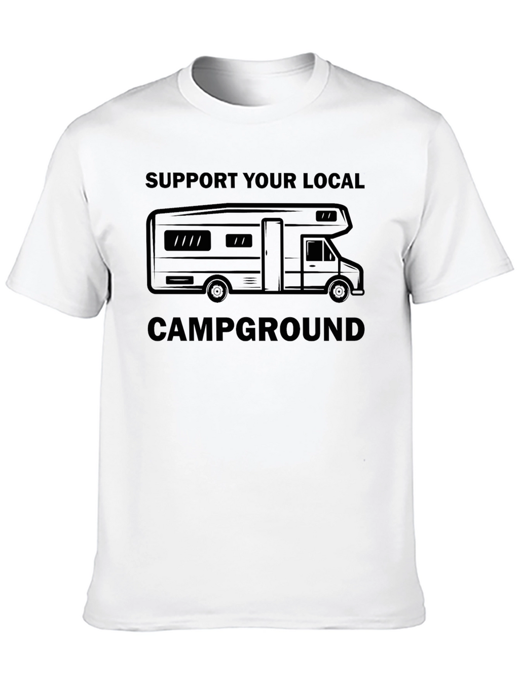 Support Your Local Campground T-Shirt - Black