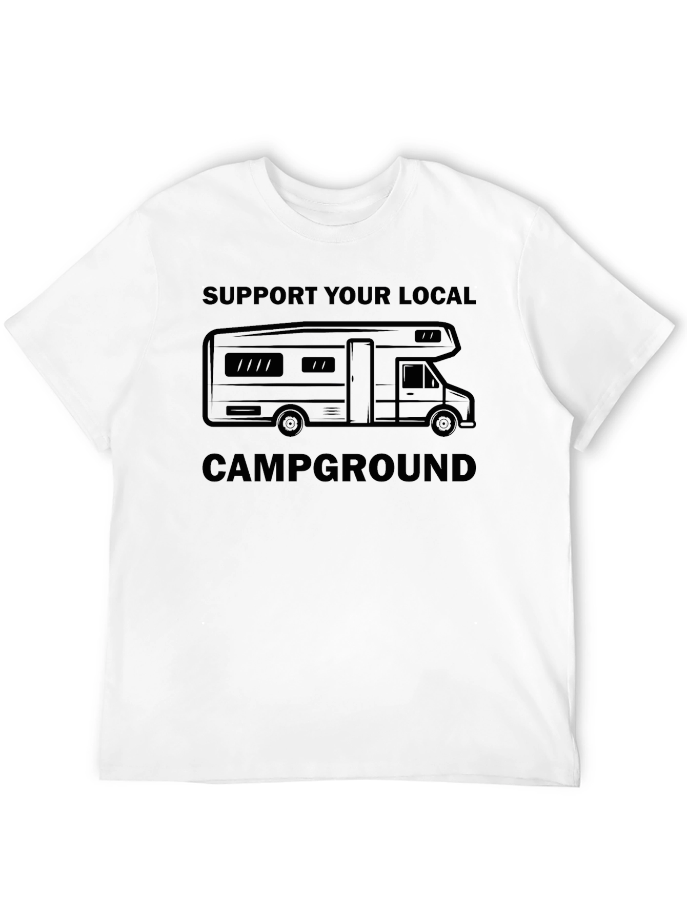 Support Your Local Campground T-Shirt - Black