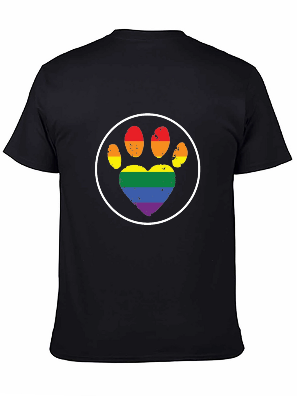 LGBT Pride Paw Print T-Shirt