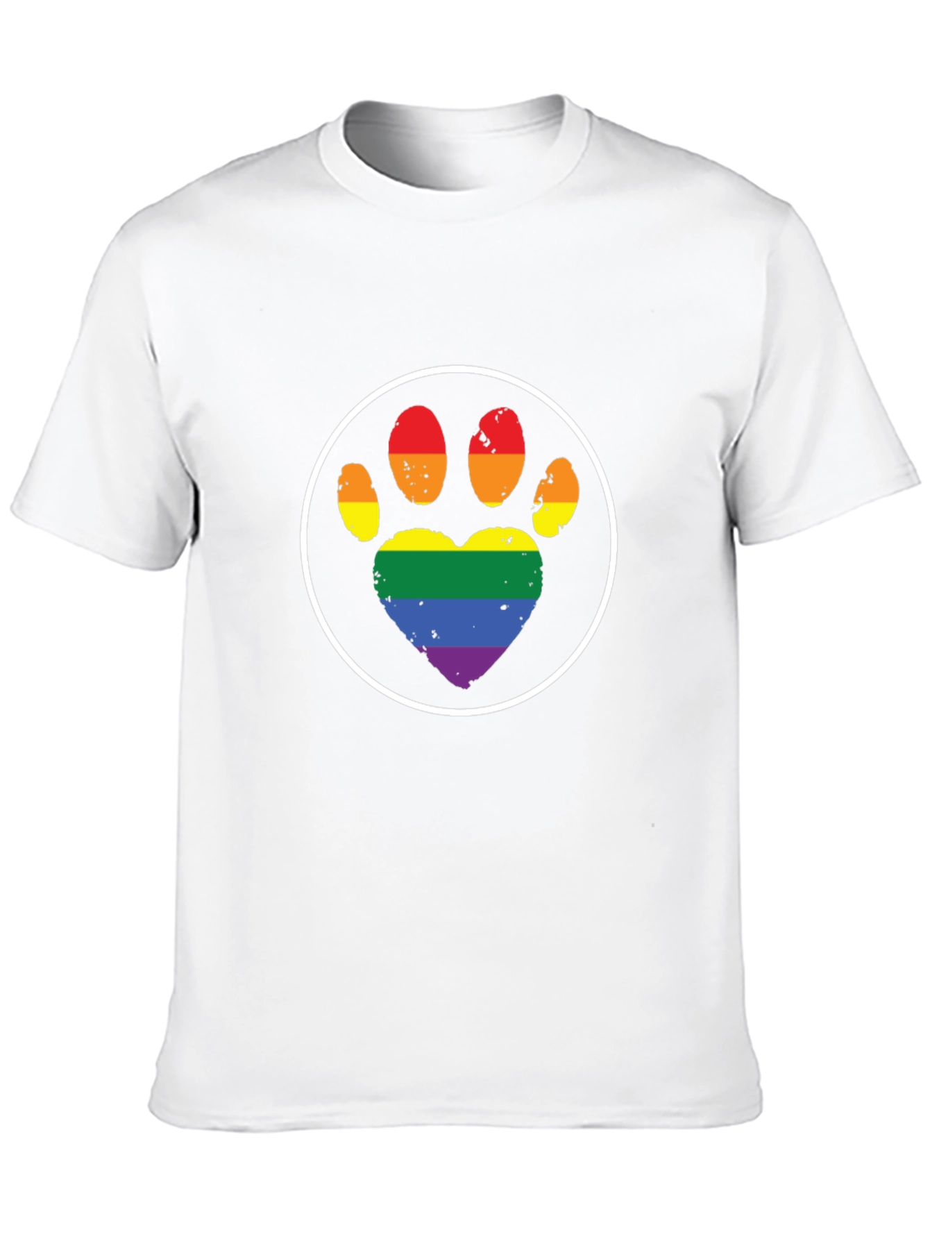 LGBT Pride Paw Print T-Shirt