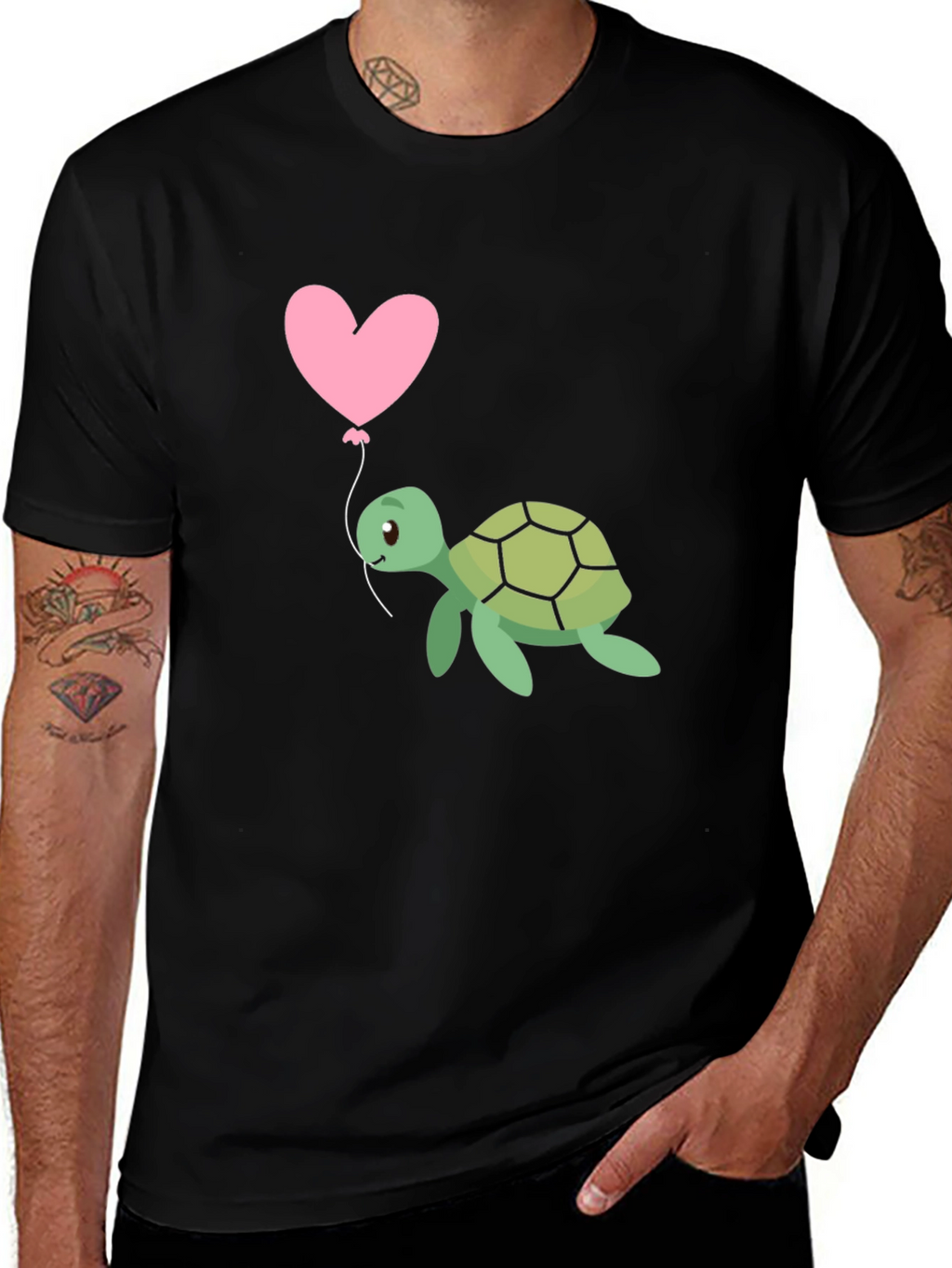 Turtle Love Heart Balloon T-Shirt