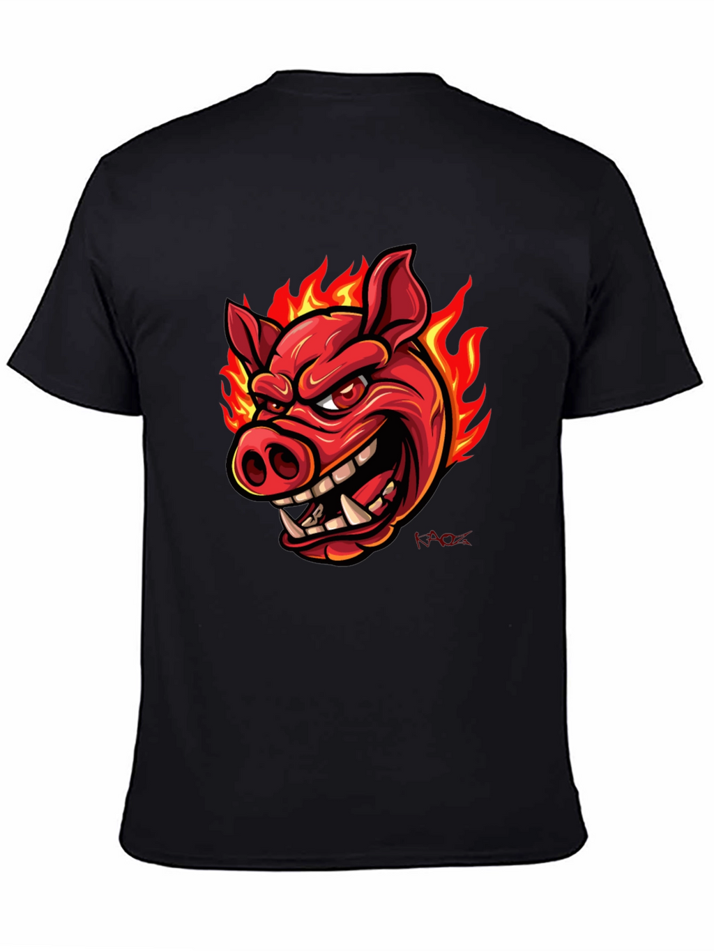 Fiery Pig Graphic T-Shirt
