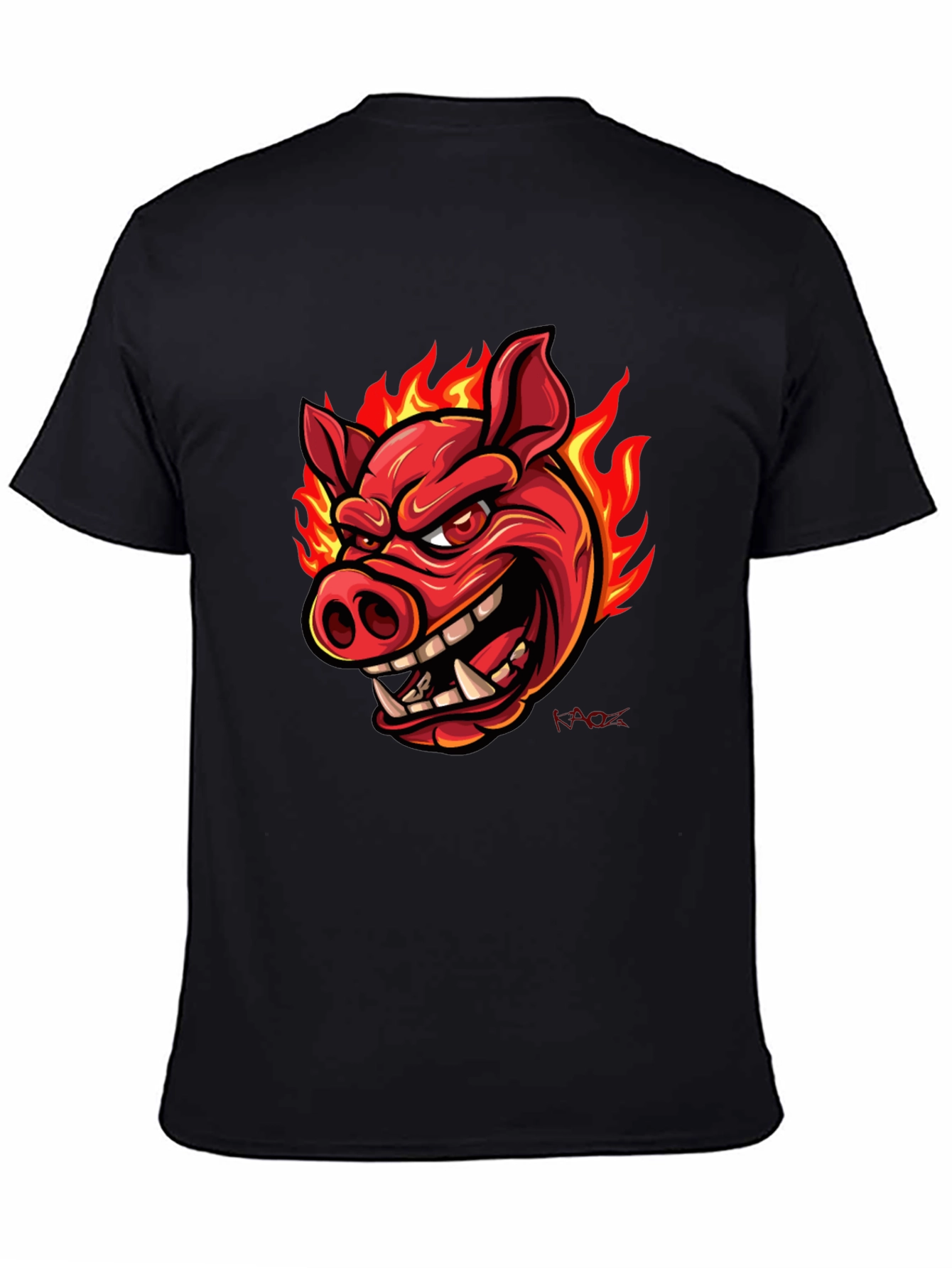 Fiery Pig Graphic T-Shirt