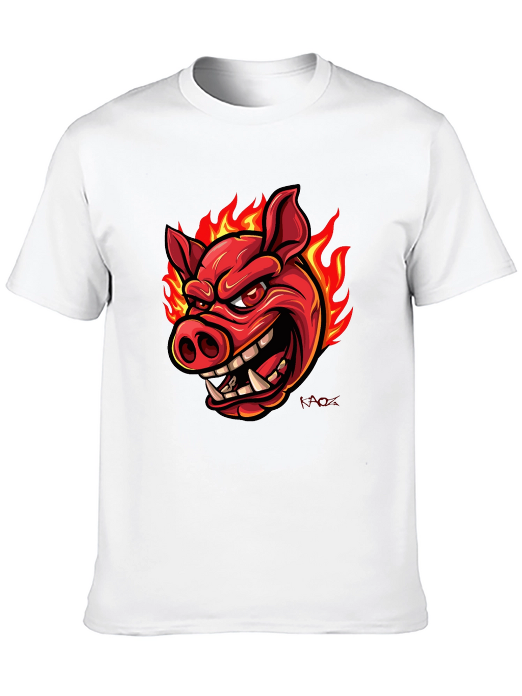 Fiery Pig Graphic T-Shirt