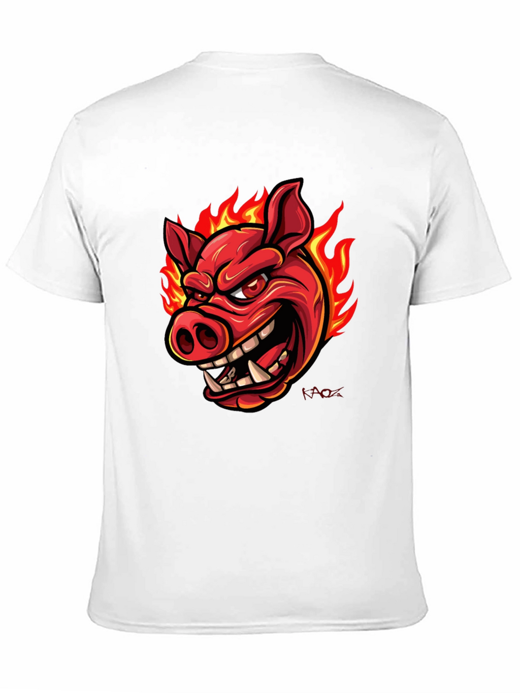 Fiery Pig Graphic T-Shirt