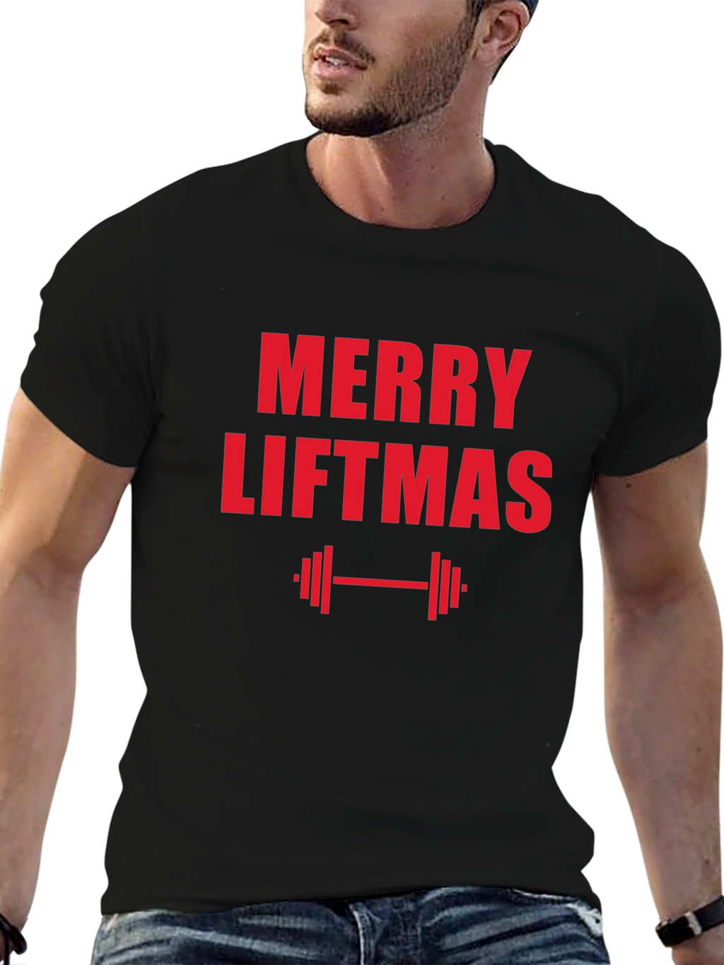 Merry Liftmas Black T-Shirt
