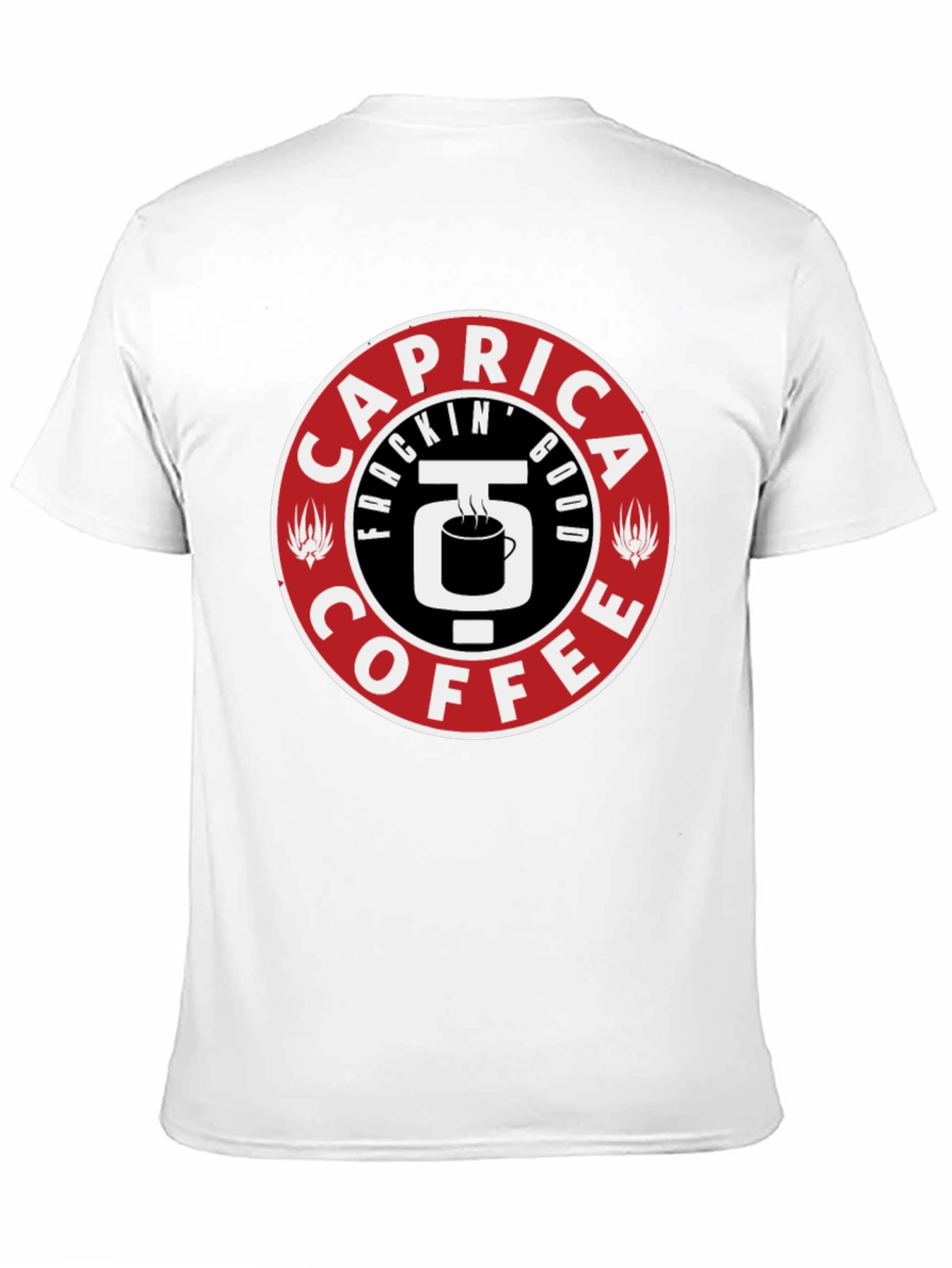 Caprica Frackin Good Coffee Graphic T-Shirt