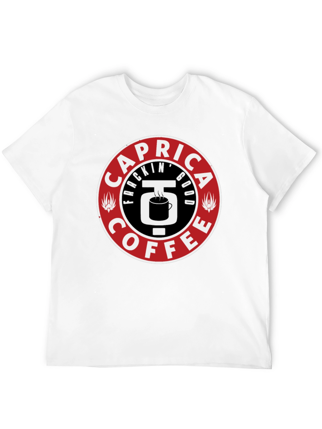 Caprica Frackin Good Coffee Graphic T-Shirt