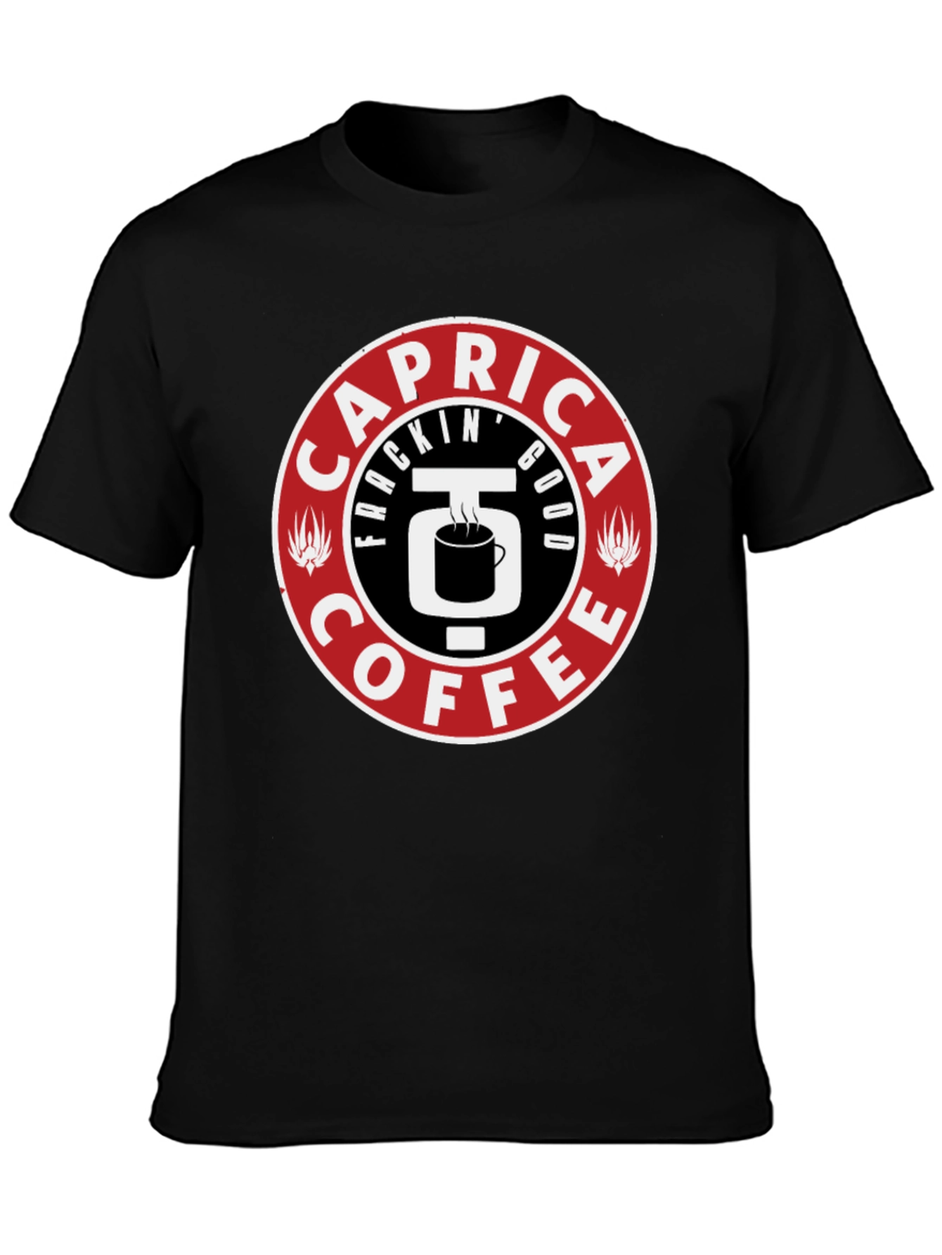 Caprica Frackin Good Coffee Graphic T-Shirt