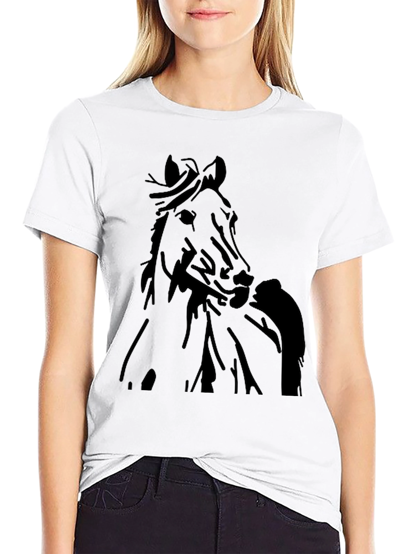 Horse Graphic Black T-Shirt