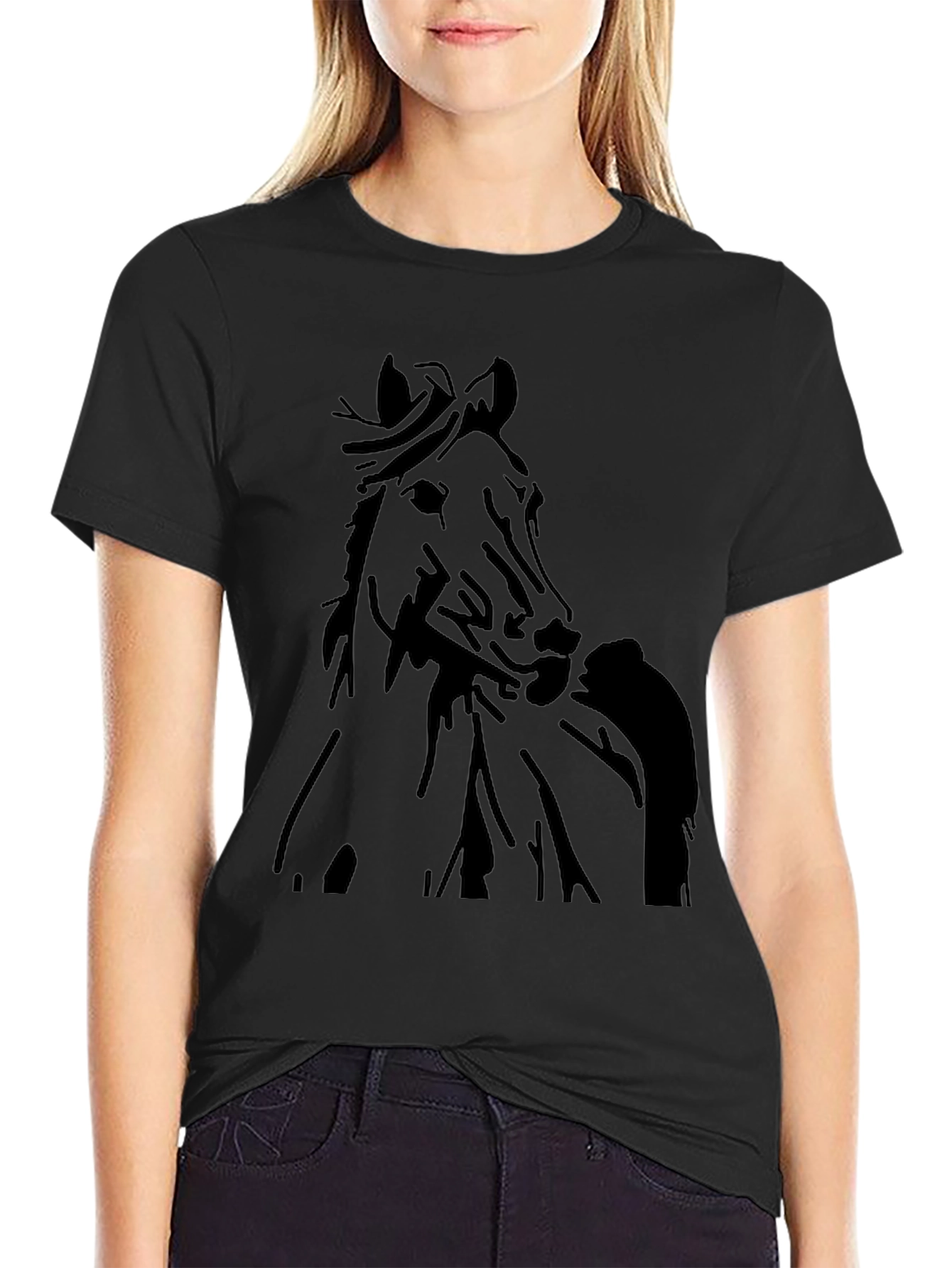 Horse Graphic Black T-Shirt