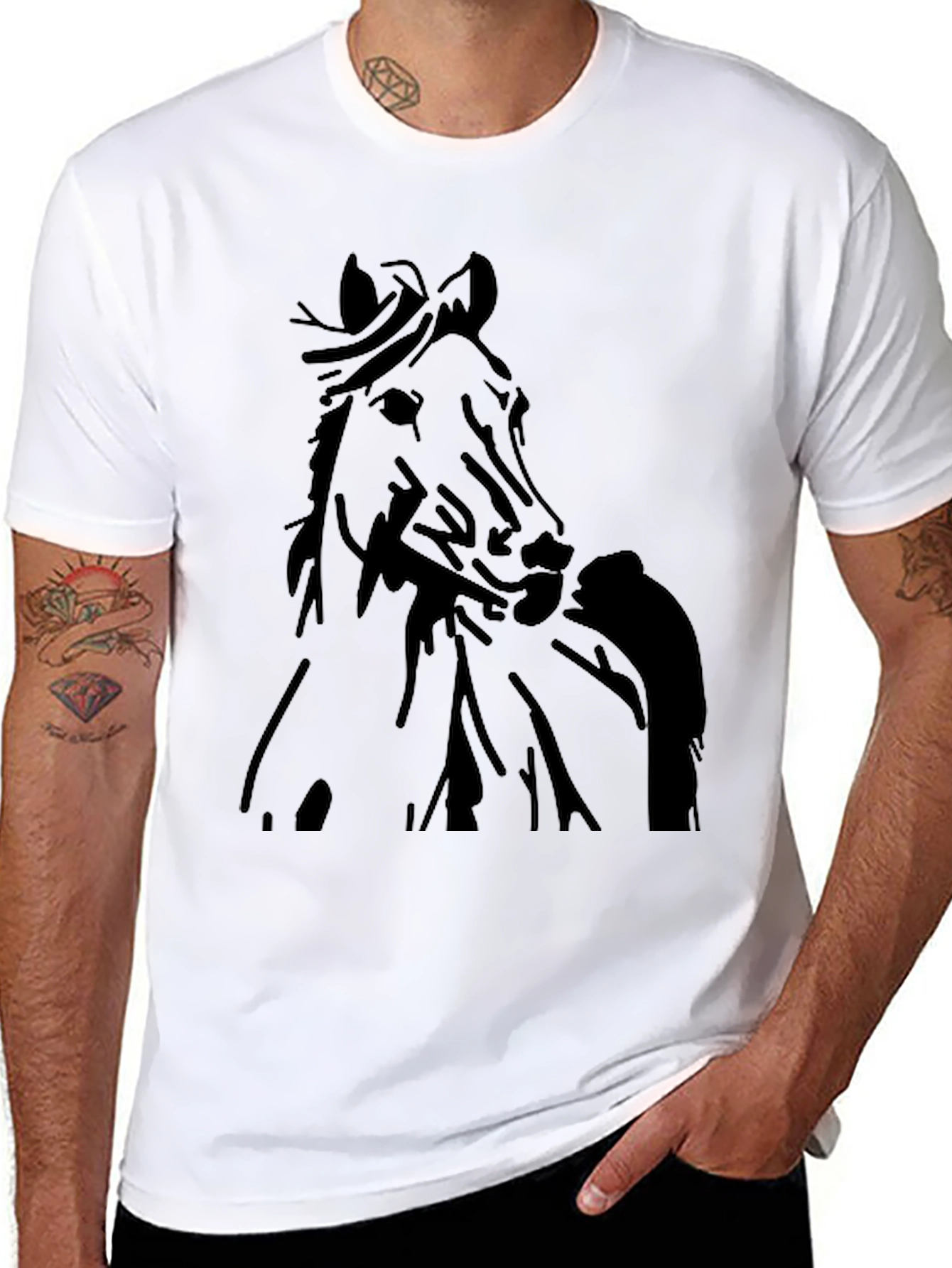 Horse Graphic Black T-Shirt