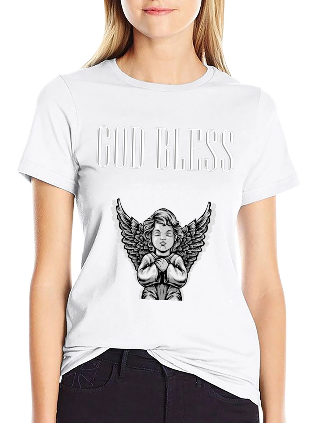 God Bless Angel Graphic T-Shirt - Unisex