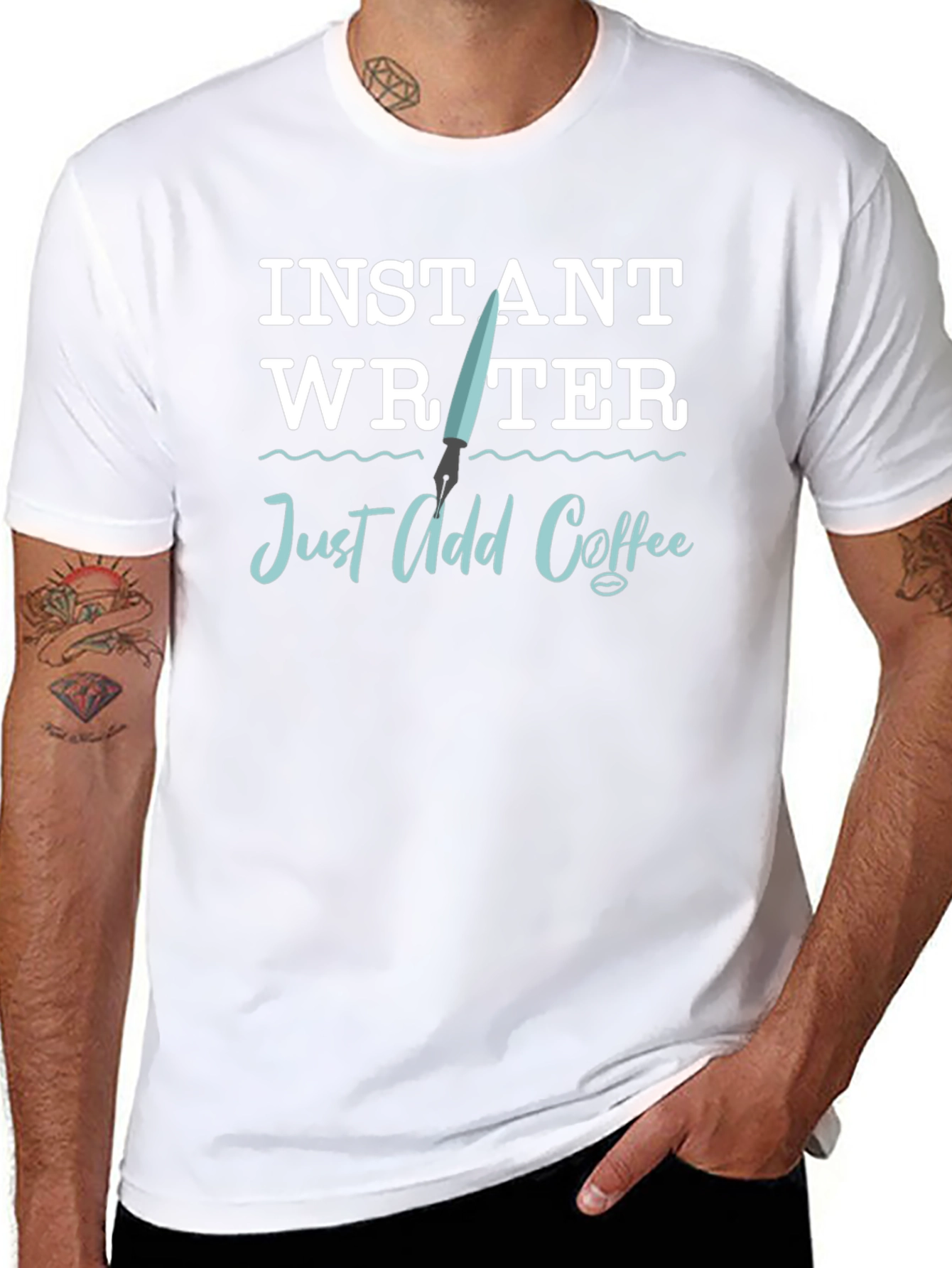 Instant Writer T-Shirt - Just Add Coffee!