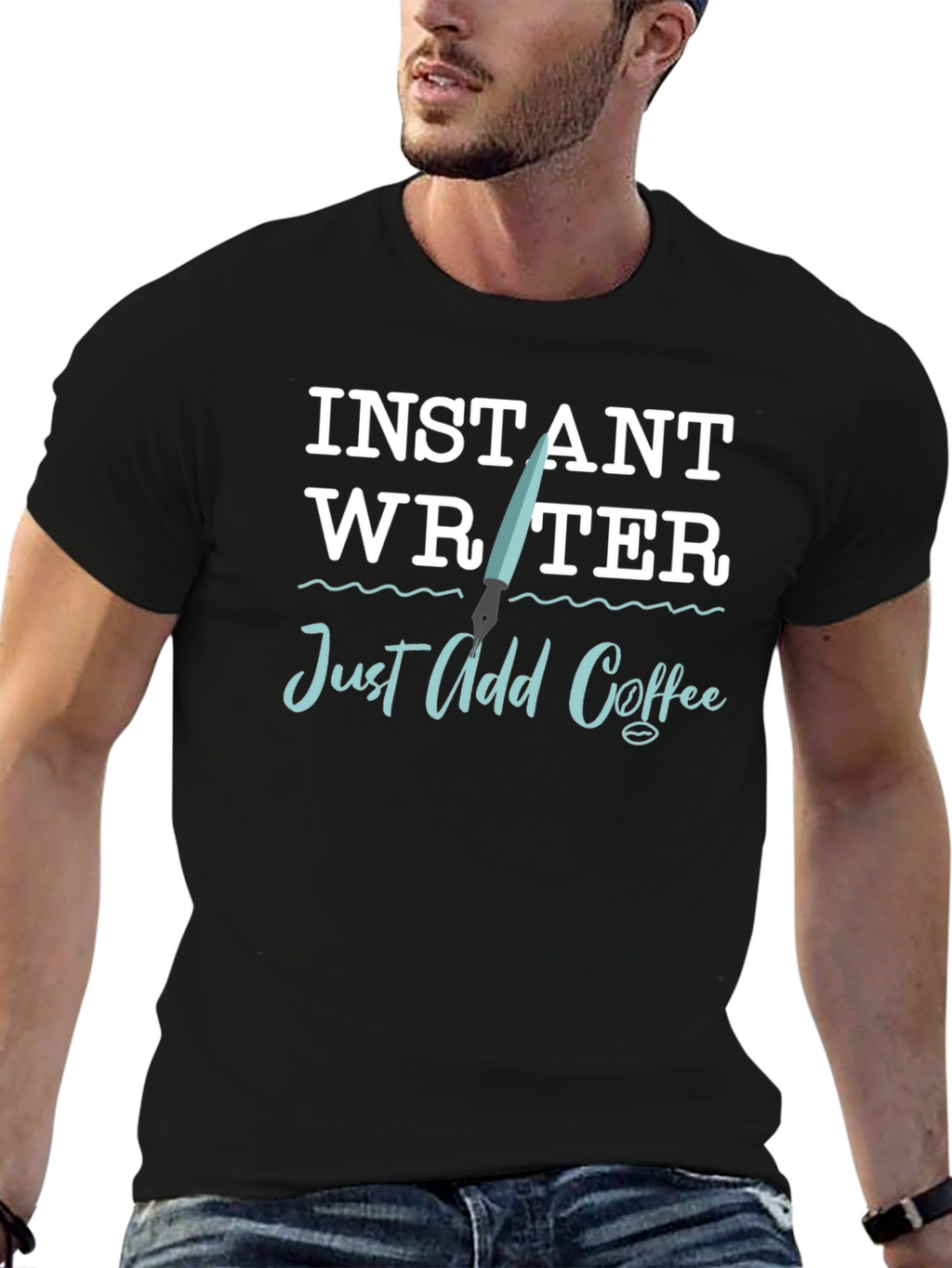 Instant Writer T-Shirt - Just Add Coffee!
