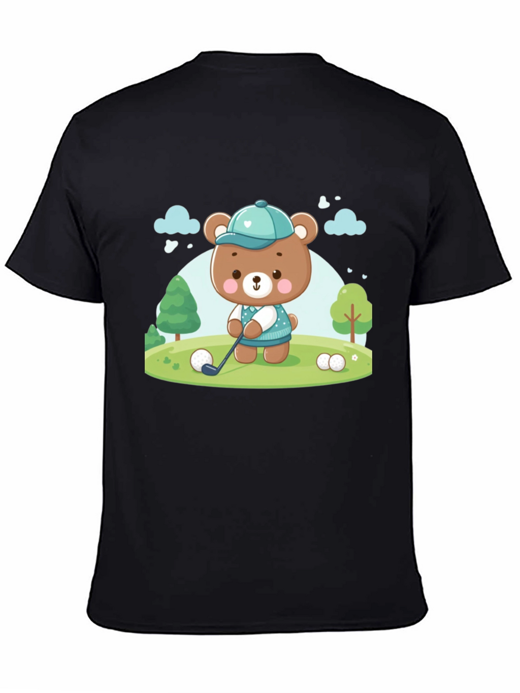 Golfing Bear T-Shirt - Cartoon Tee