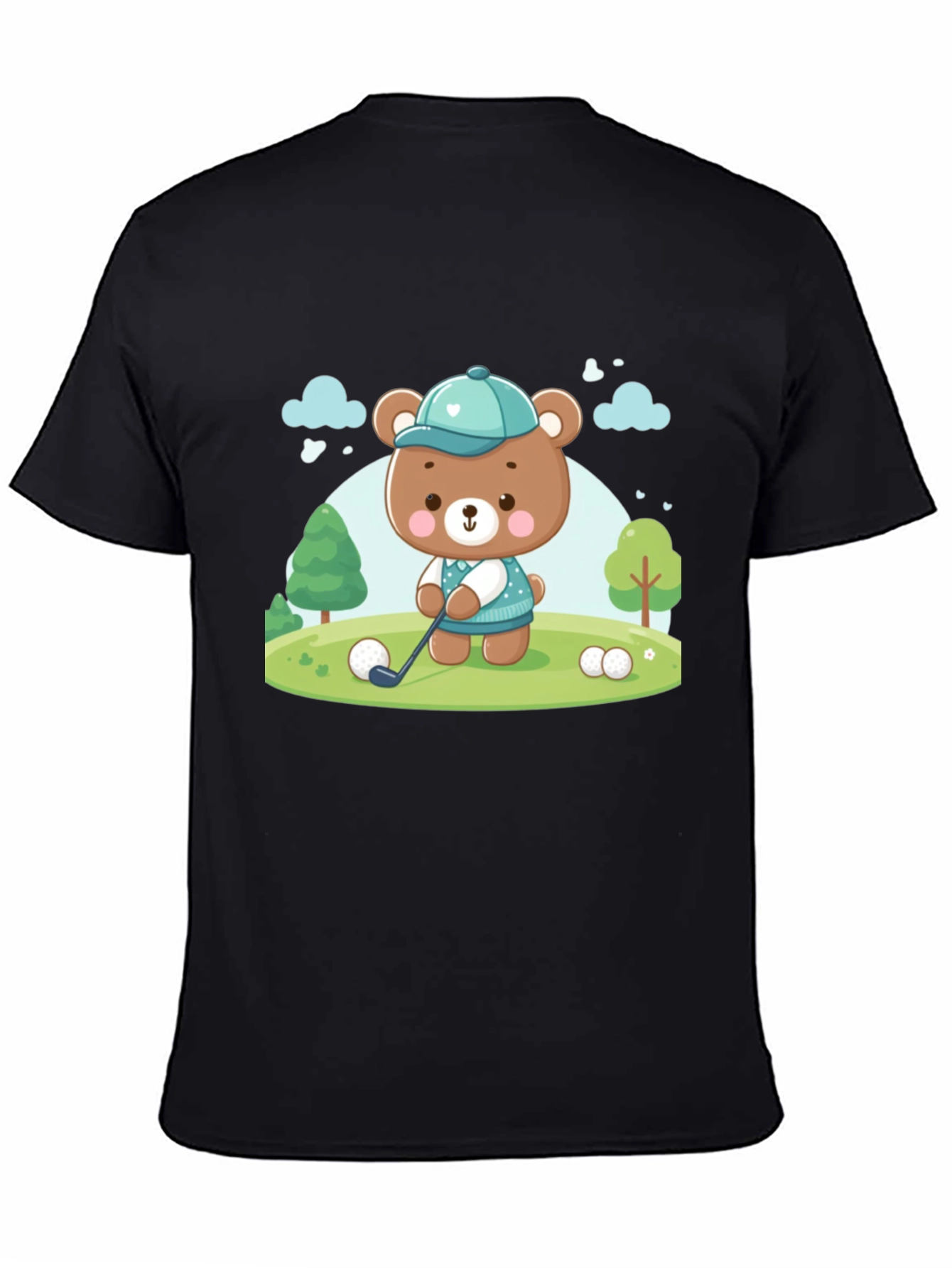 Golfing Bear T-Shirt - Cartoon Tee