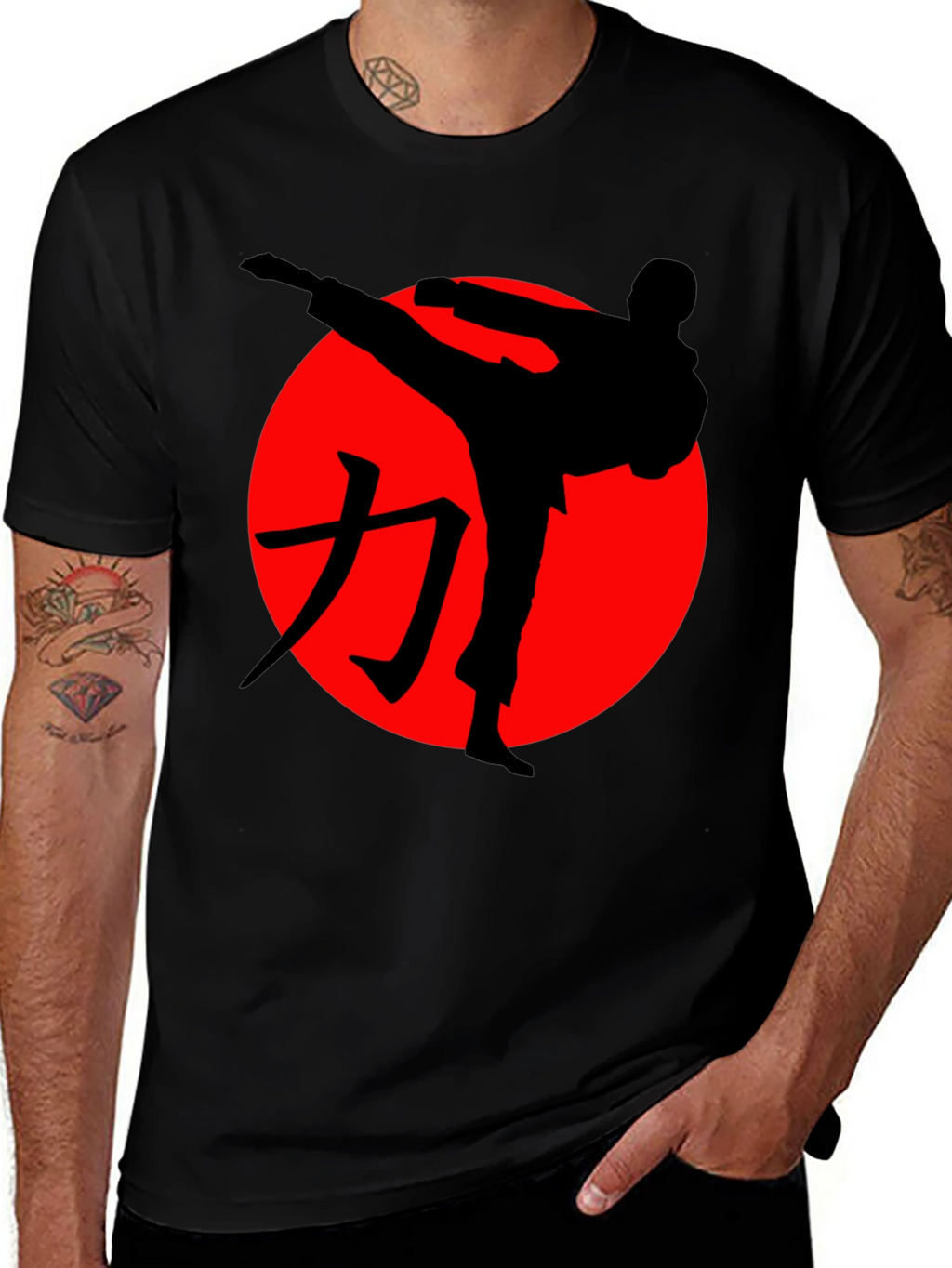 Martial Arts Silhouette Graphic Tee