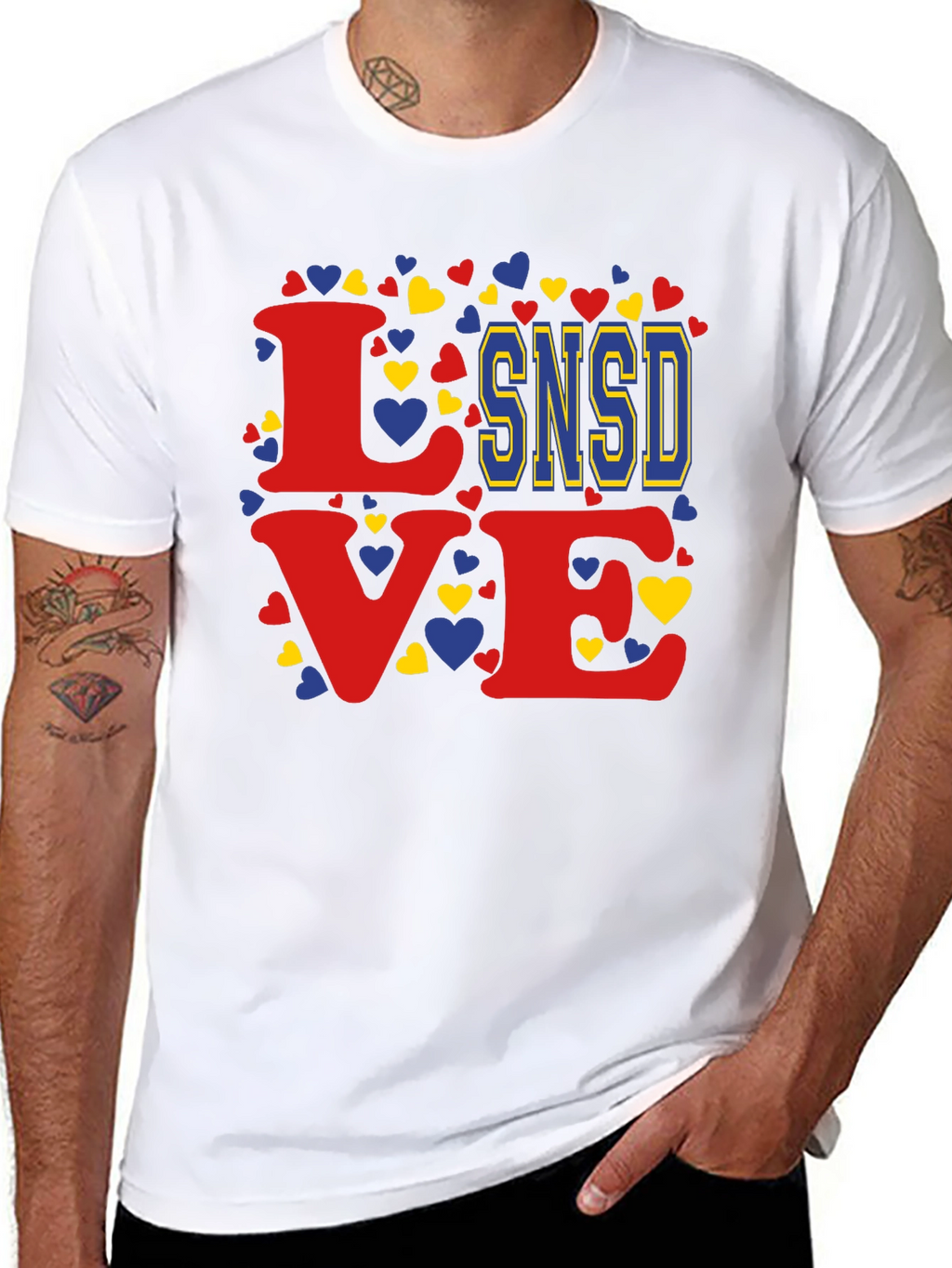 Love SNSD Heart Graphic Tee - Stylish Casual Top