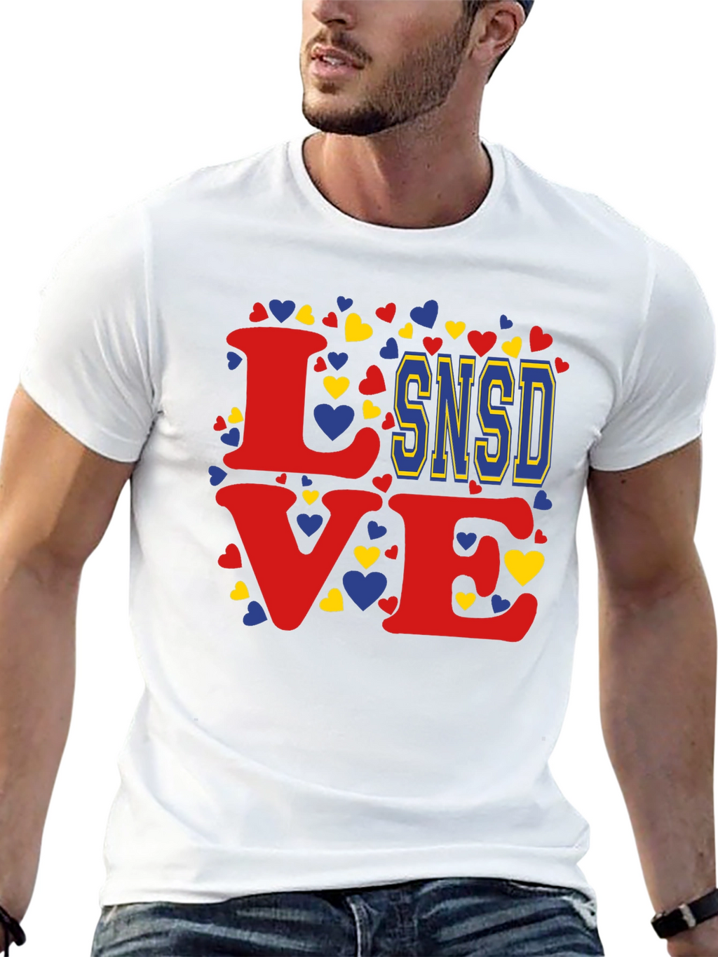 Love SNSD Heart Graphic Tee - Stylish Casual Top
