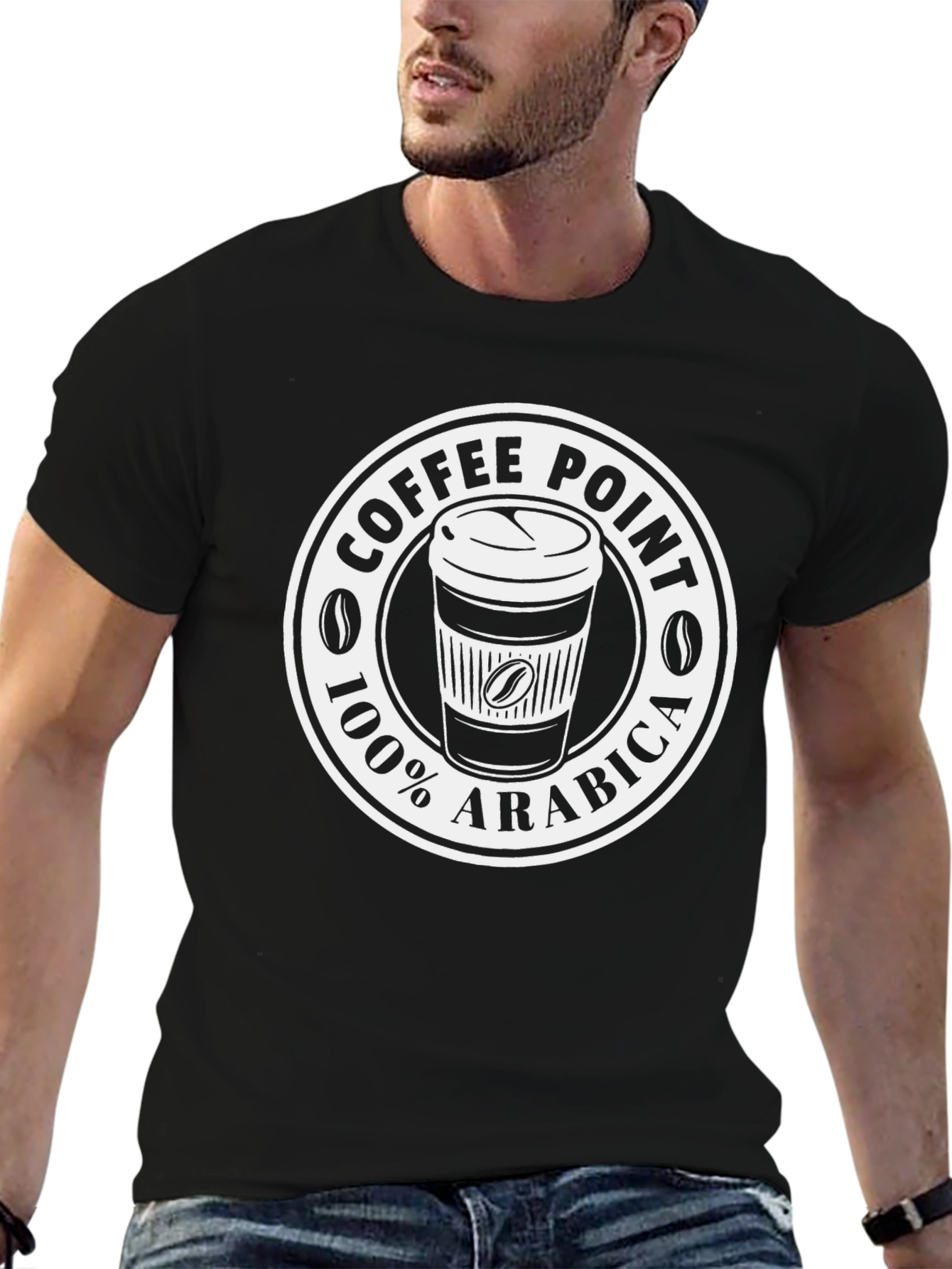 Coffee Point 100% Arabica Graphic T-Shirt