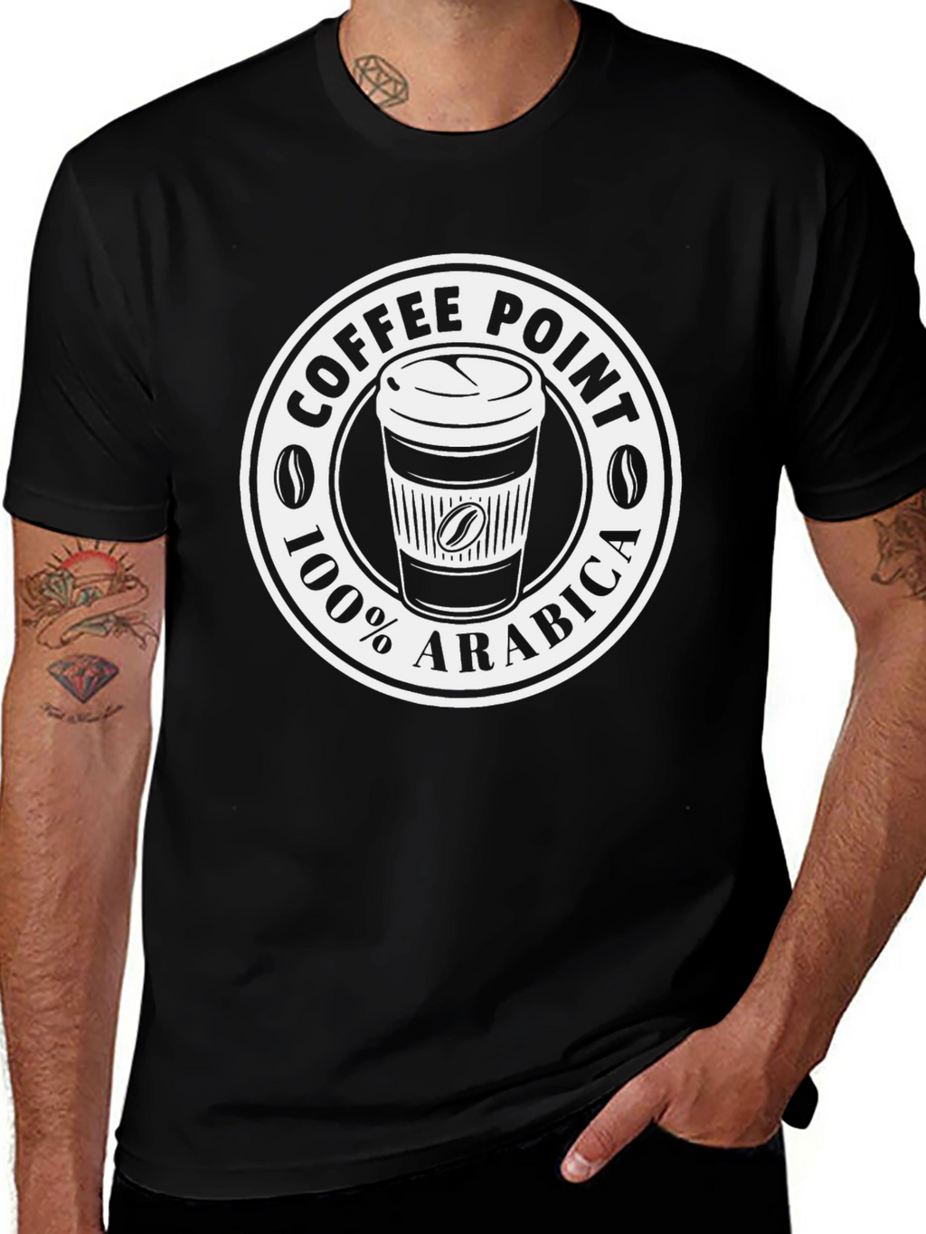 Coffee Point 100% Arabica Graphic T-Shirt