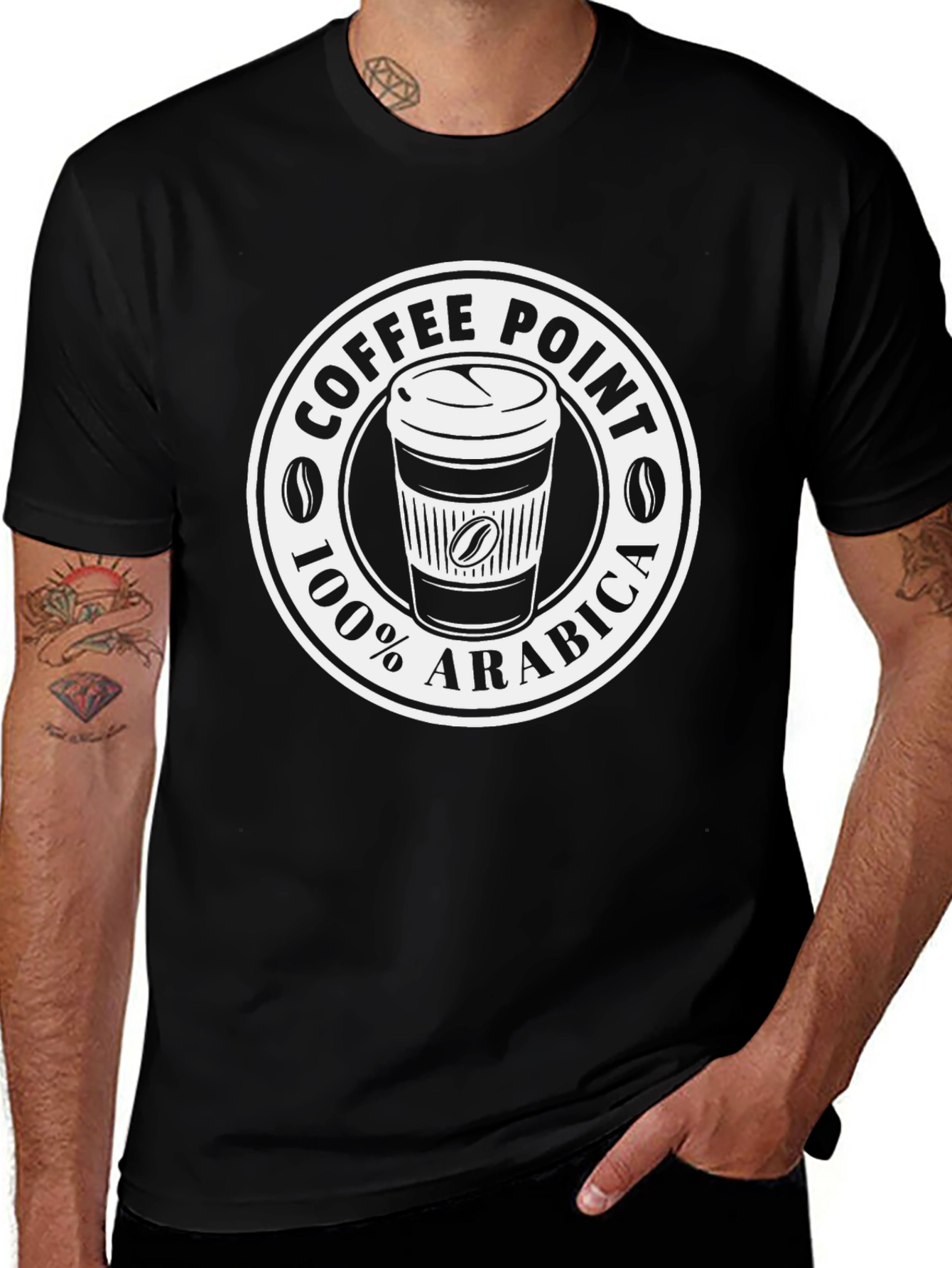 Coffee Point 100% Arabica Graphic T-Shirt