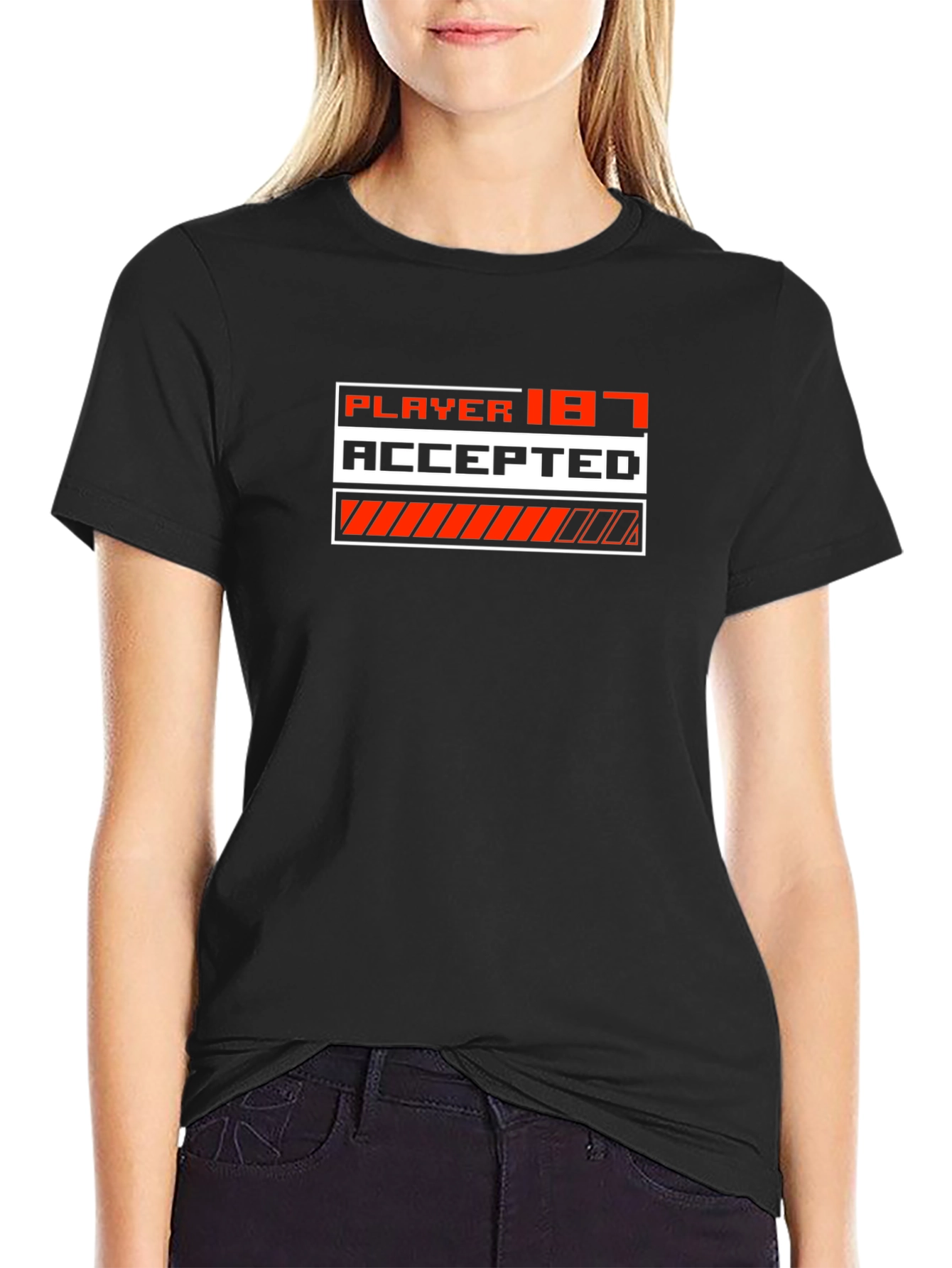 Player Accepted Black Graphic Tee