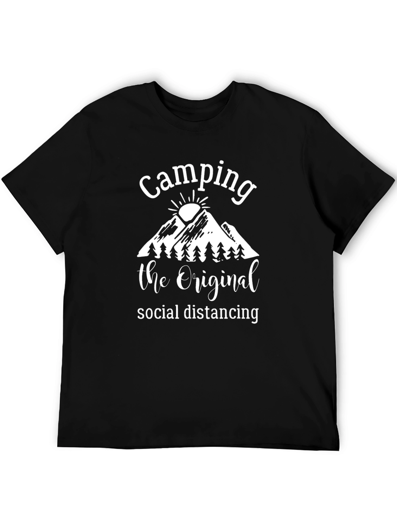 Camping The Original Social Distancing Graphic Tee