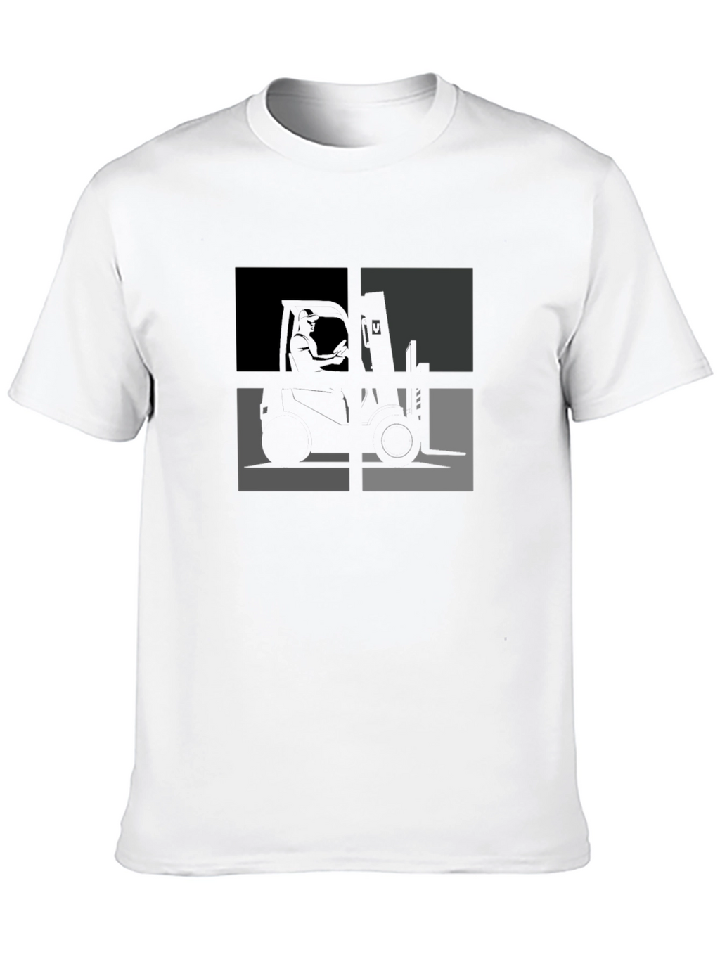 Forklift T-Shirt - Cool Geometric Design