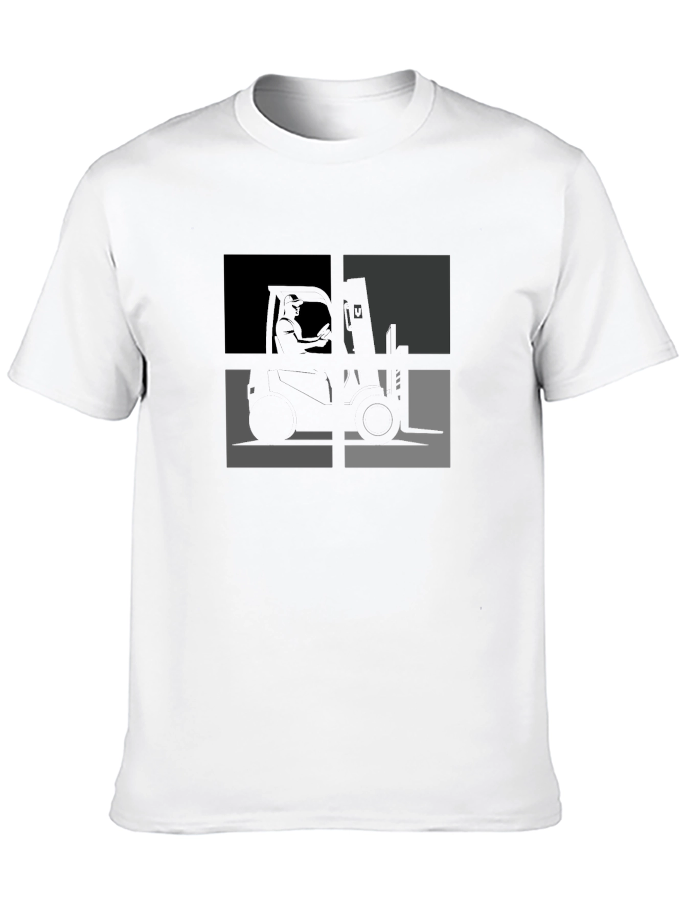 Forklift T-Shirt - Cool Geometric Design