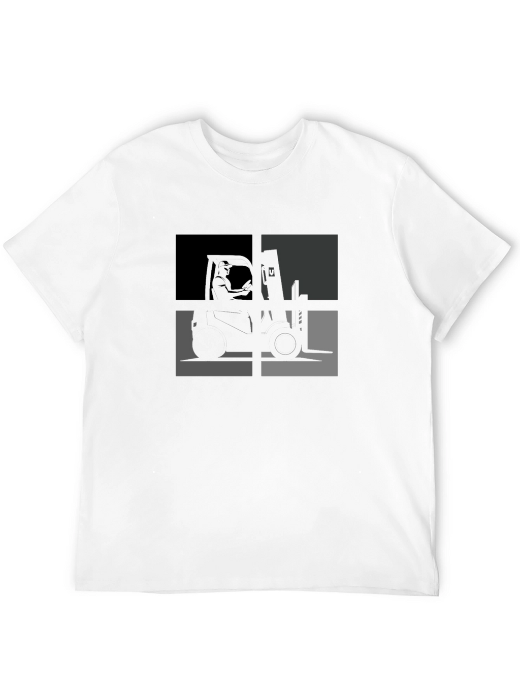 Forklift T-Shirt - Cool Geometric Design