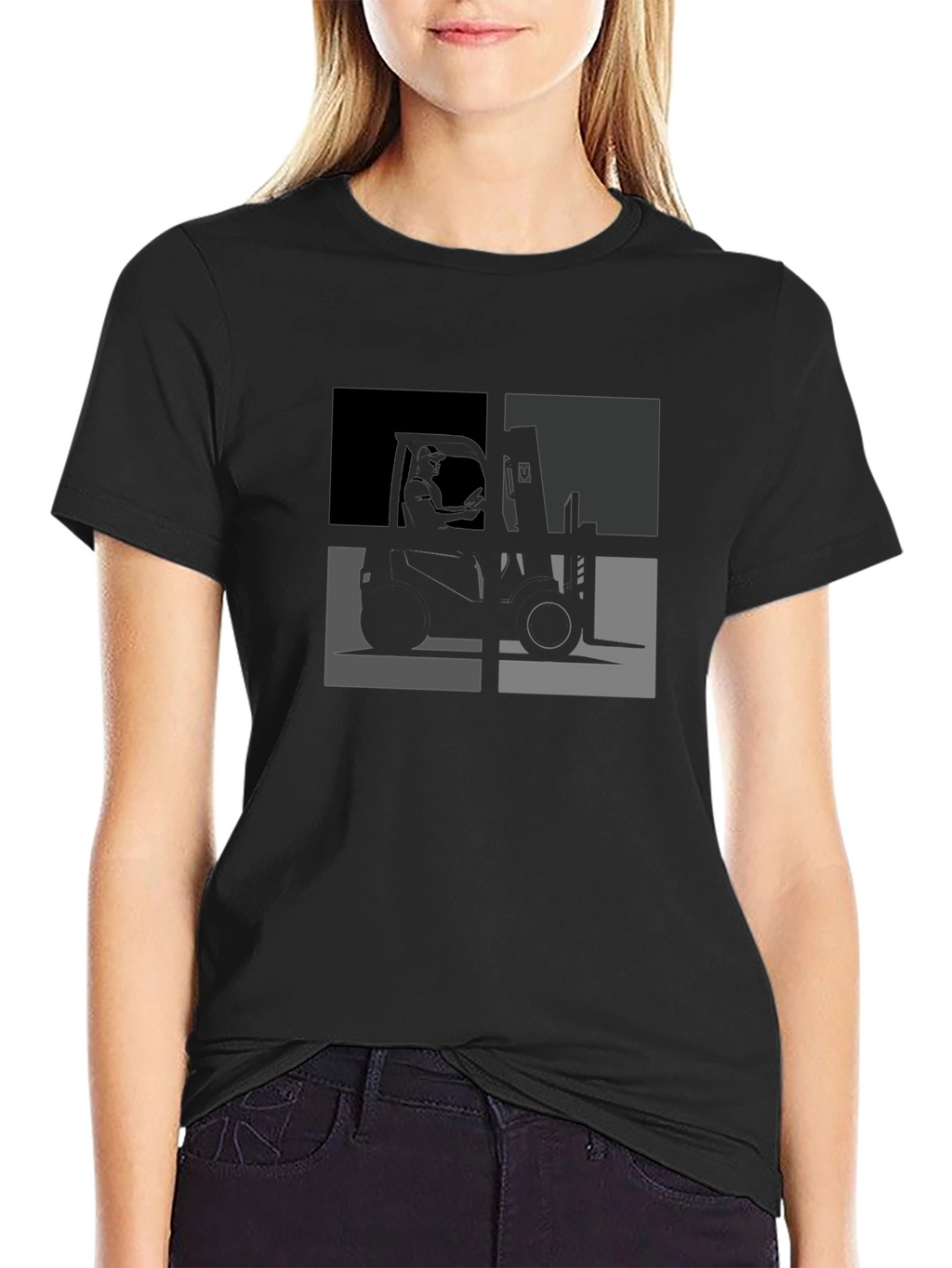Forklift T-Shirt - Cool Geometric Design