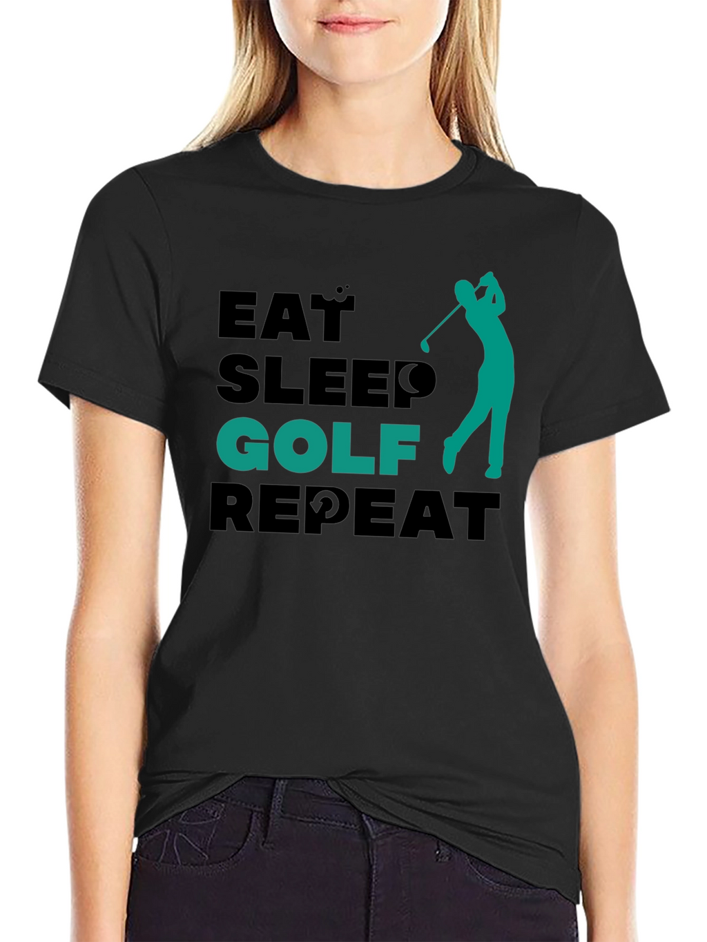 Eat Sleep Golf Repeat Tee - Golfing Lifestyle Shirt