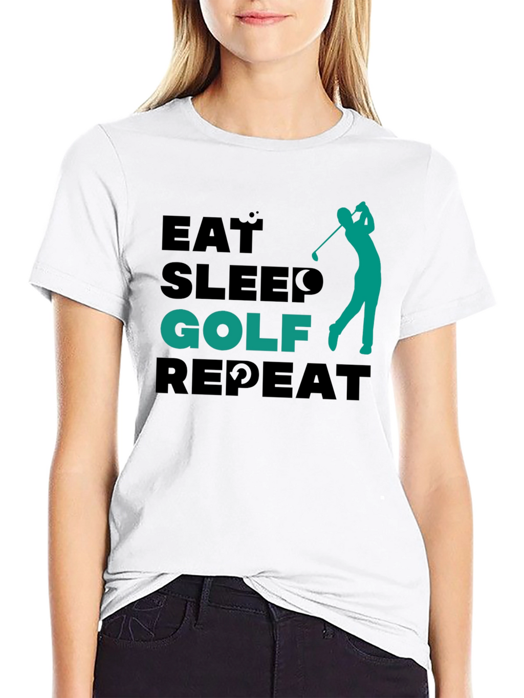 Eat Sleep Golf Repeat Tee - Golfing Lifestyle Shirt